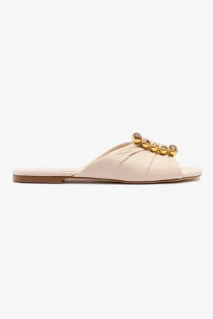 Chloe Gosselin by Larroud?? Nova Flat In Puff Cream Leather