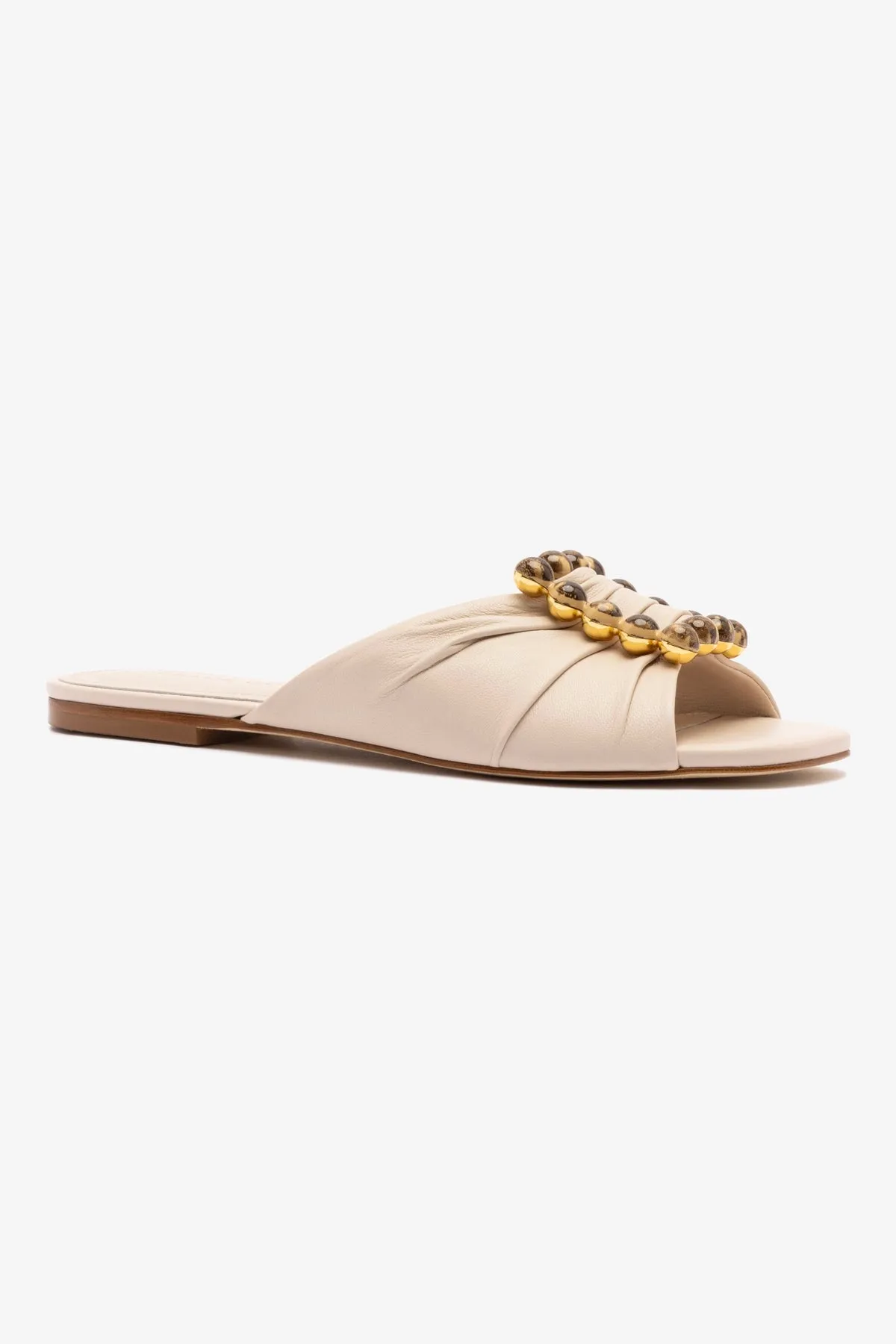 Chloe Gosselin by Larroud?? Nova Flat In Puff Cream Leather