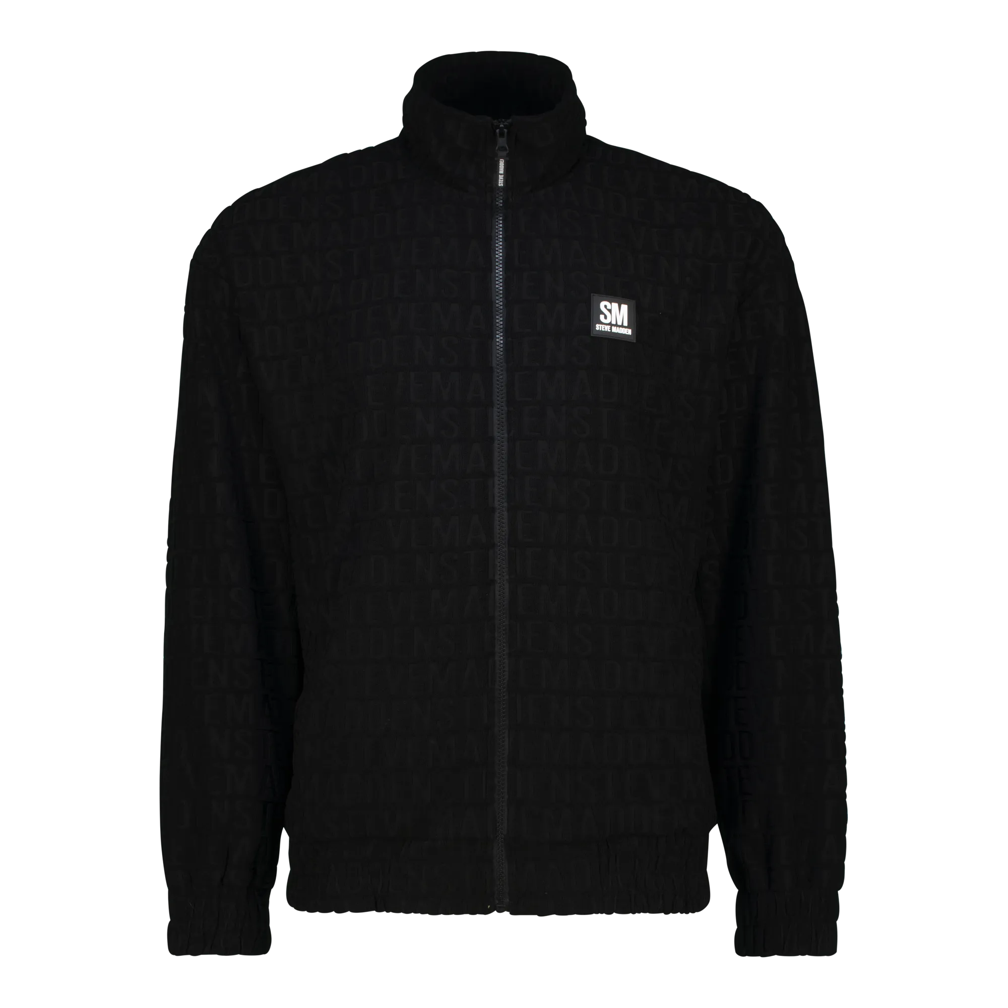 COOPER BLACK ZIP THROUGH SWEAT WITH EMBOSSED LOGO