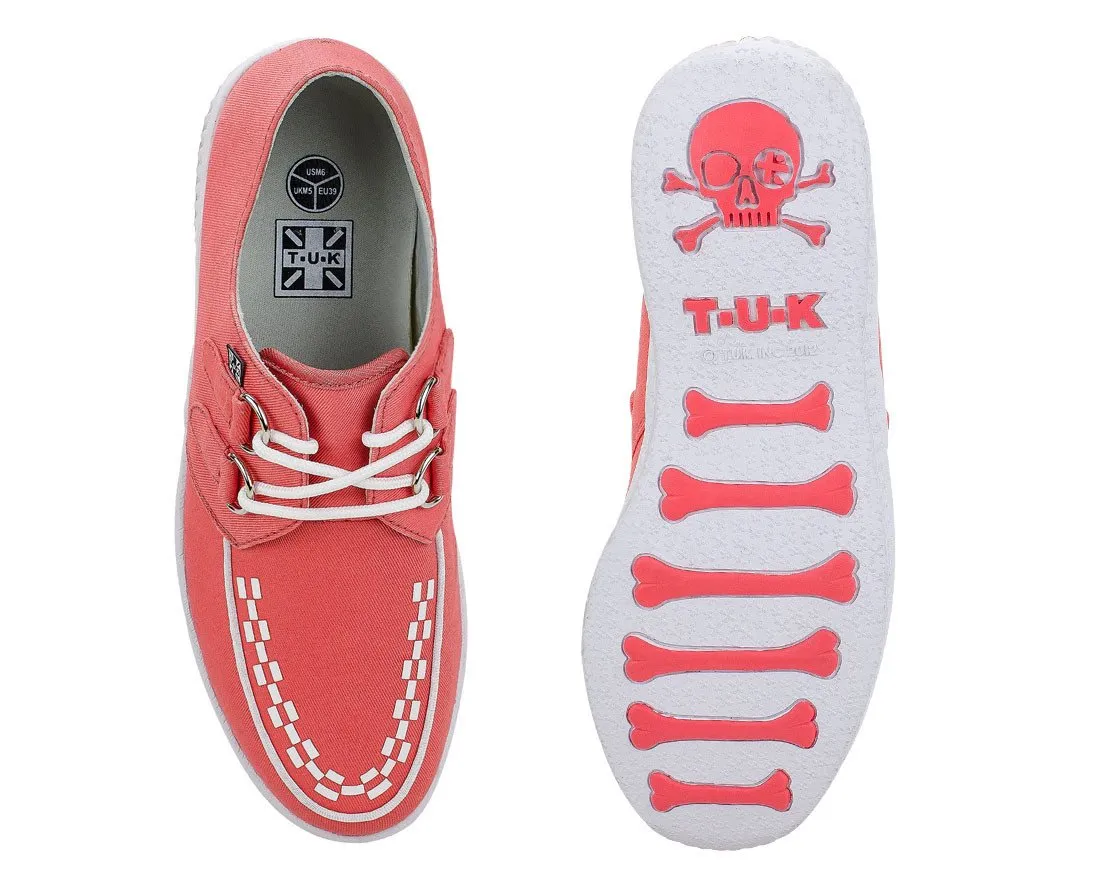Coral Twill T.U.K. VIVA Creepers - *FINAL SALE/NON-RETURNABLE