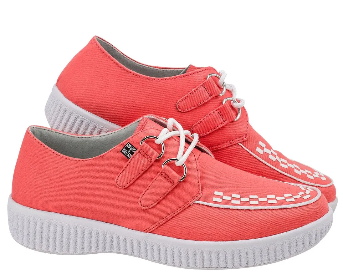 Coral Twill T.U.K. VIVA Creepers - *FINAL SALE/NON-RETURNABLE
