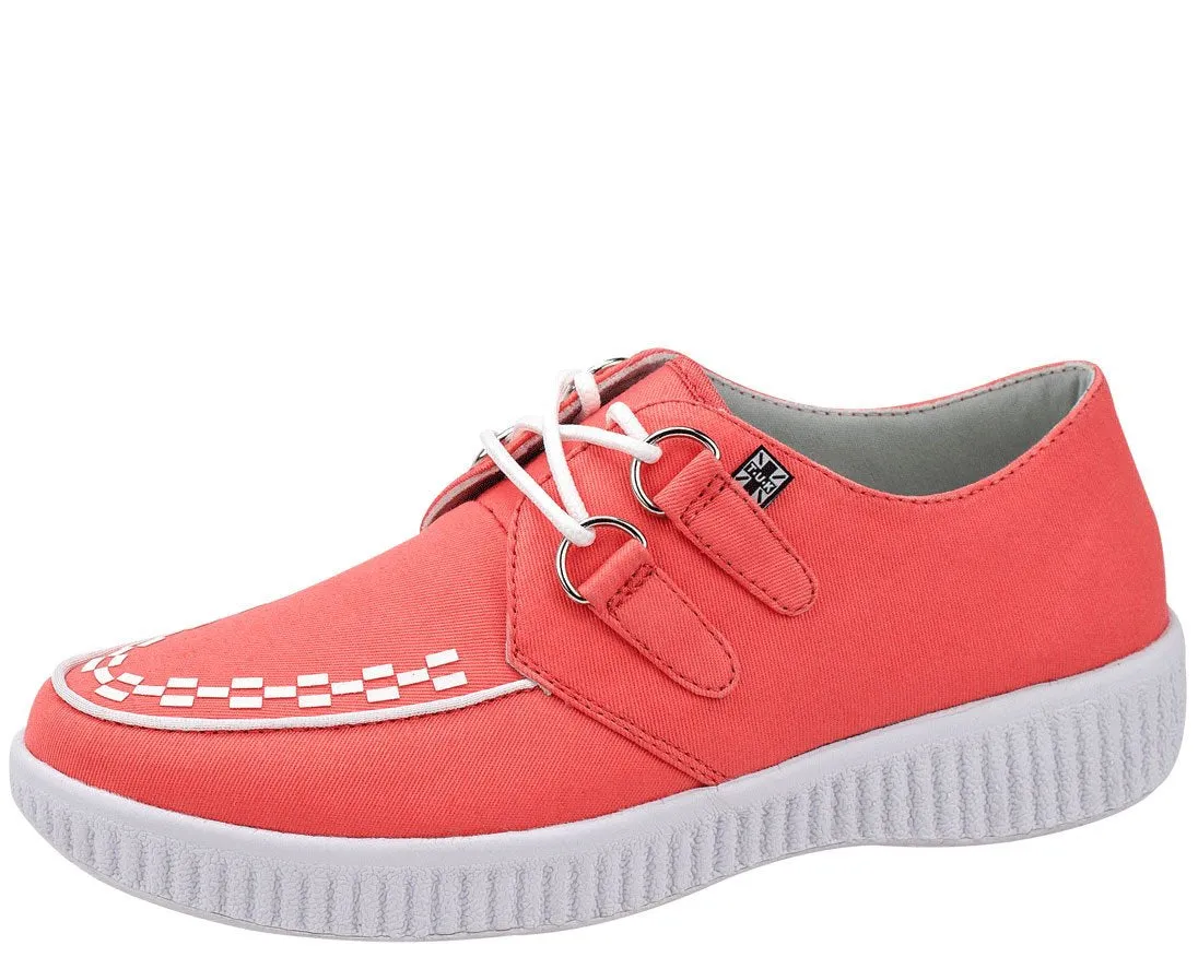Coral Twill T.U.K. VIVA Creepers - *FINAL SALE/NON-RETURNABLE