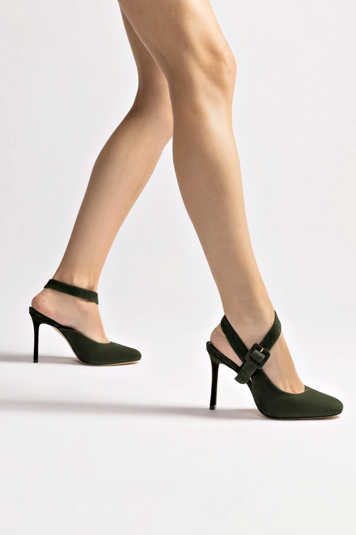 Deena By Larroud?? Pump In Deep Olivine Suede
