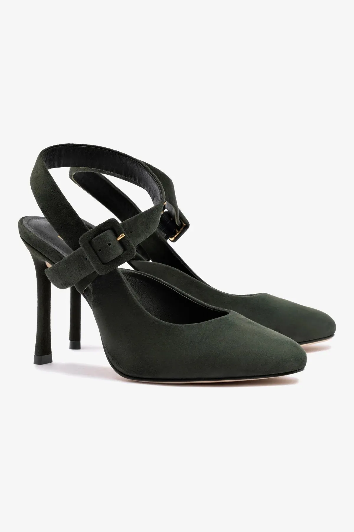 Deena By Larroud?? Pump In Deep Olivine Suede