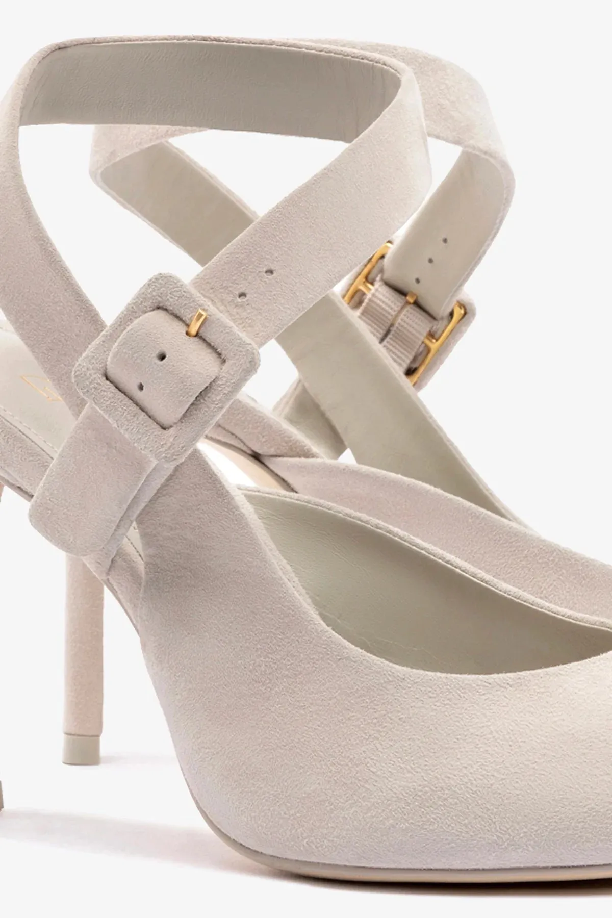 Deena By Larroud?? Pump In Mushroom Grey Suede