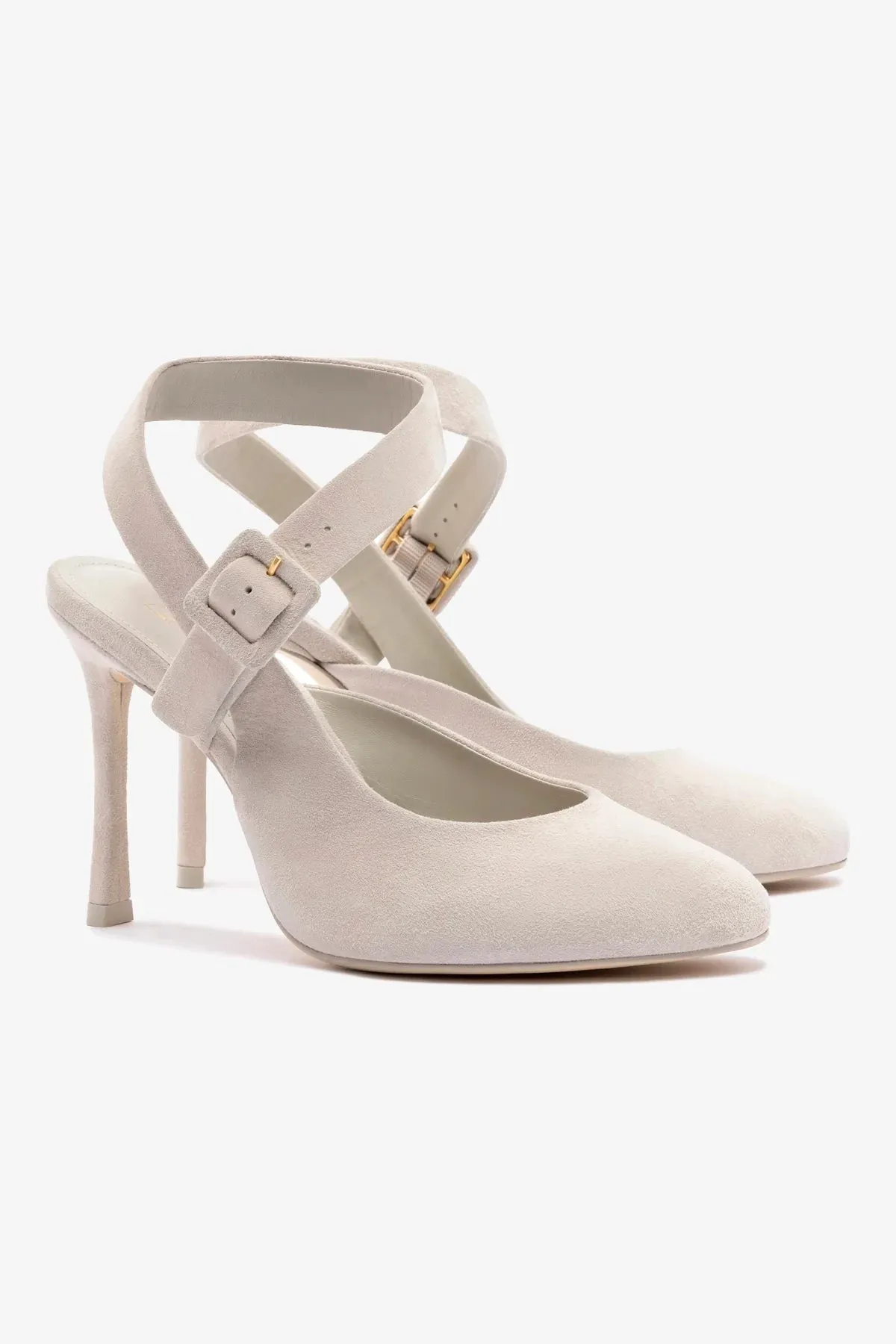 Deena By Larroud?? Pump In Mushroom Grey Suede