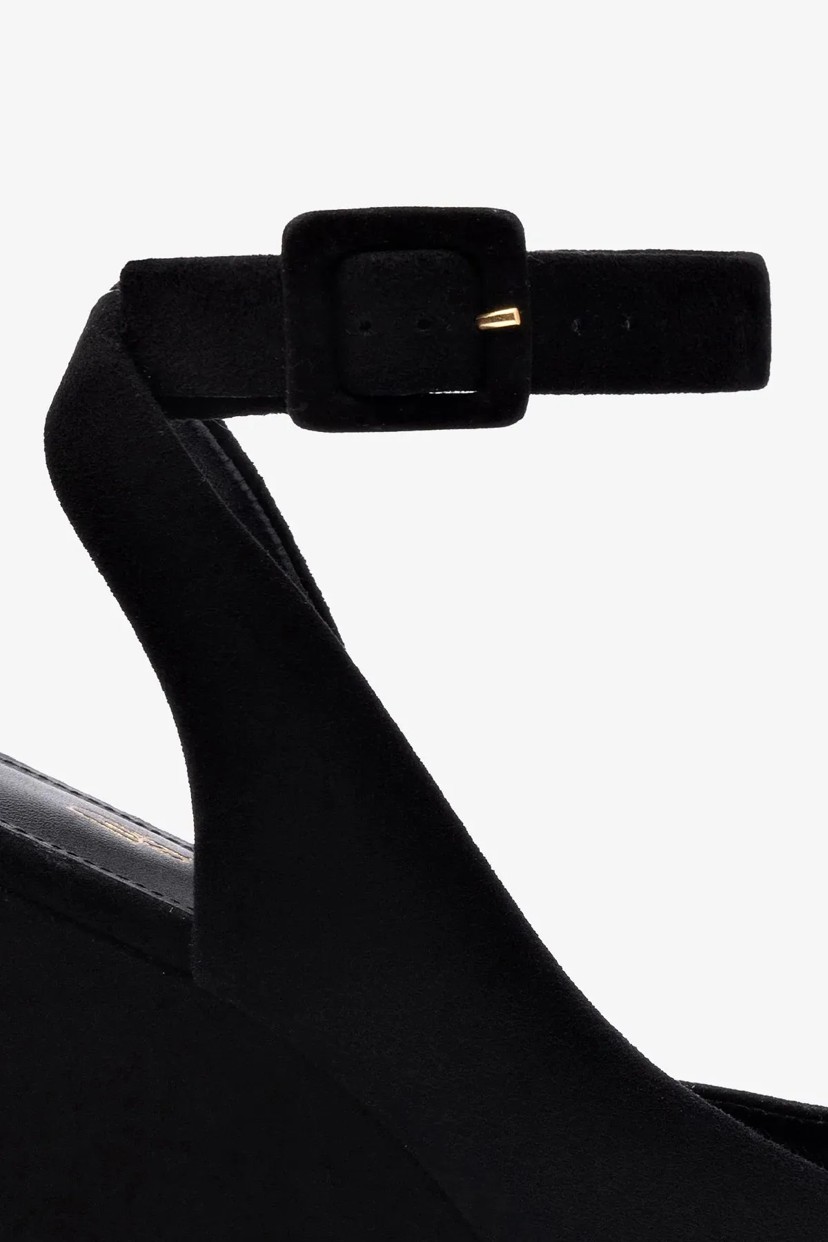Deena By Larroud?? Wedge Sandal In Black Suede