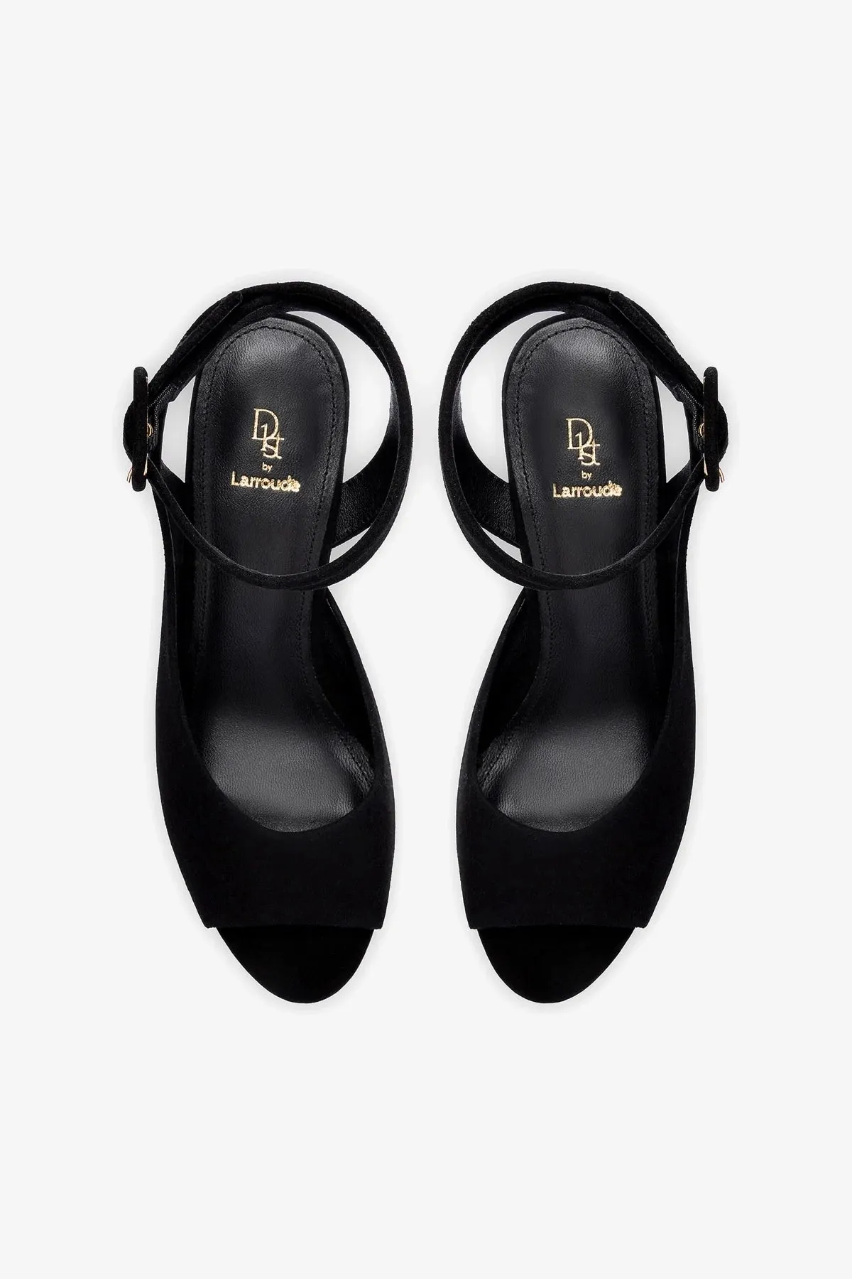 Deena By Larroud?? Wedge Sandal In Black Suede