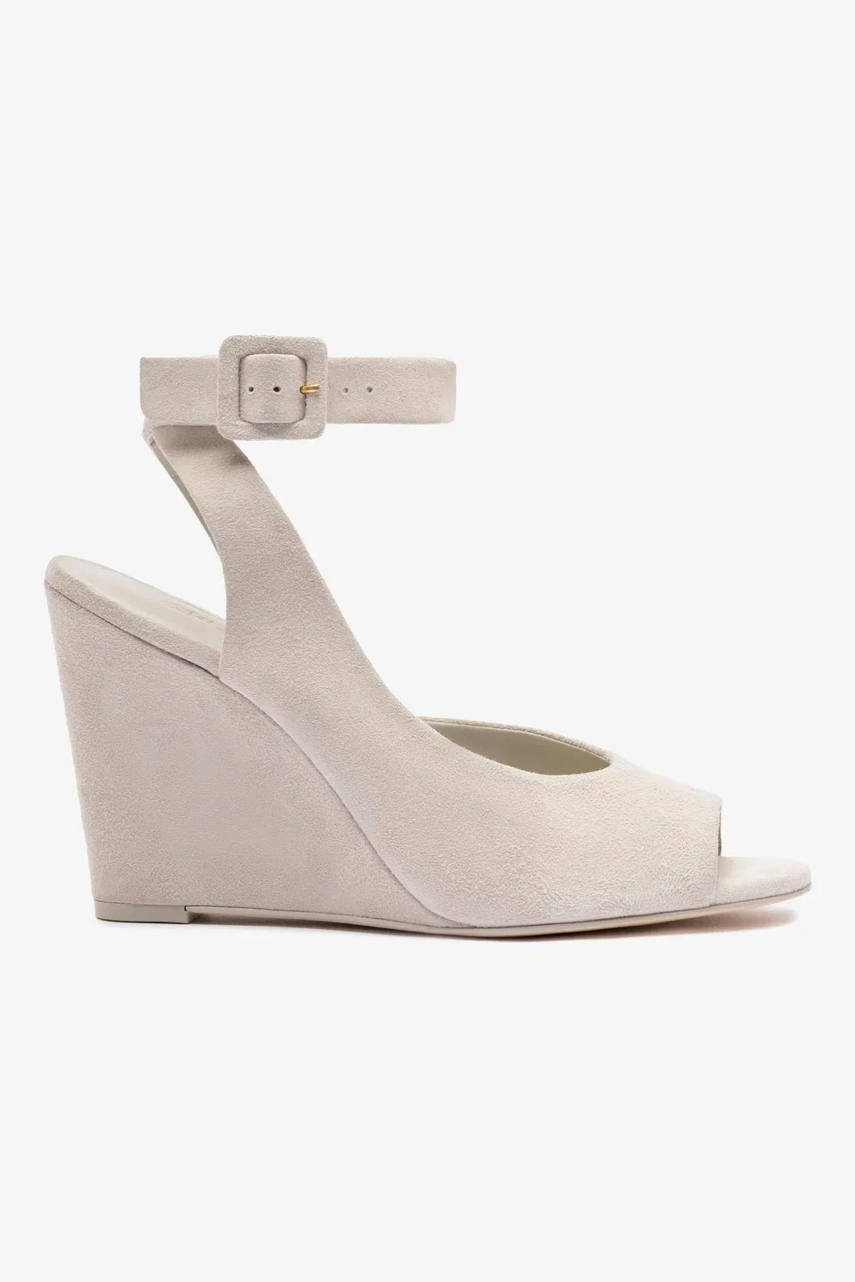 Deena By Larroud?? Wedge Sandal In Mushroom Grey Suede
