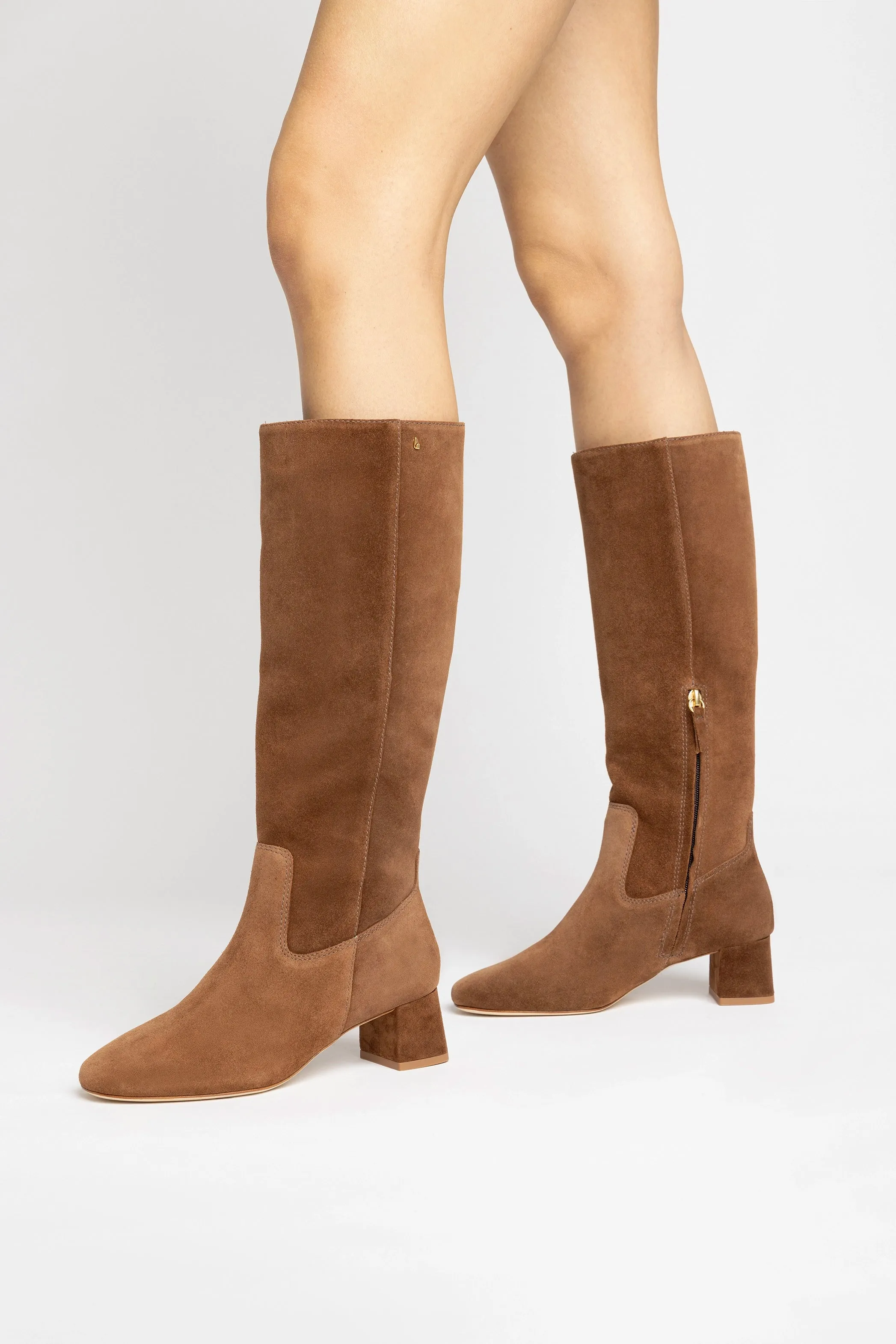 Edie Boot In Burnt Umber Suede
