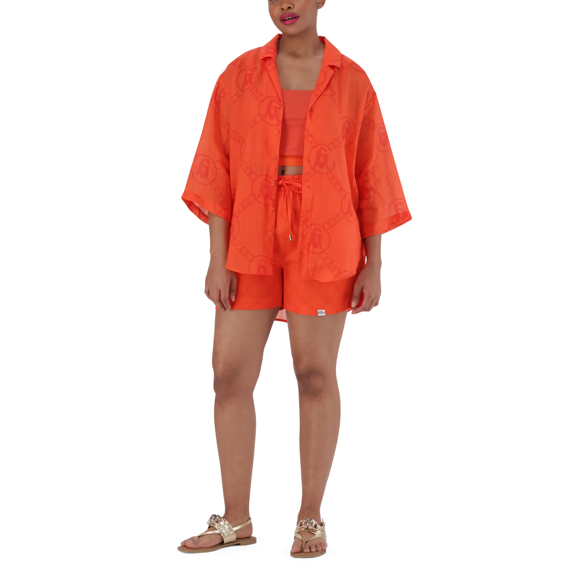 EDITH TANGERINE OVERSIZED SHIRT