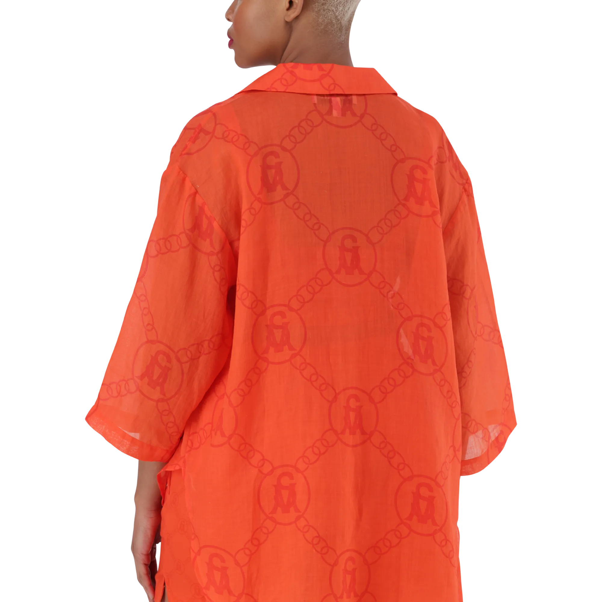 EDITH TANGERINE OVERSIZED SHIRT