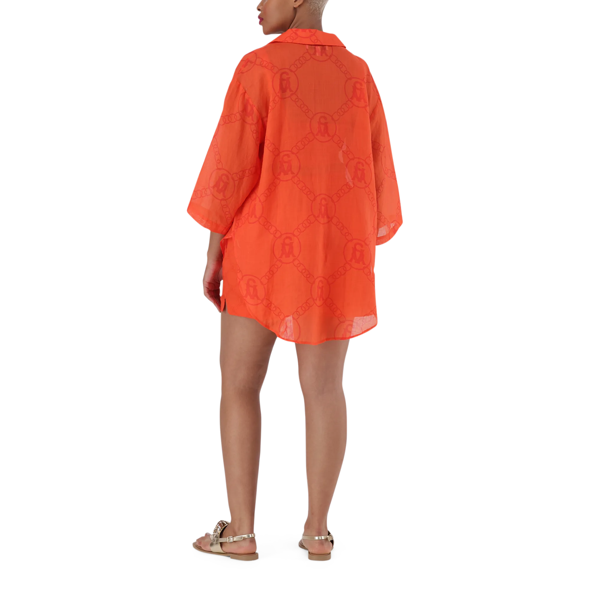 EDITH TANGERINE OVERSIZED SHIRT