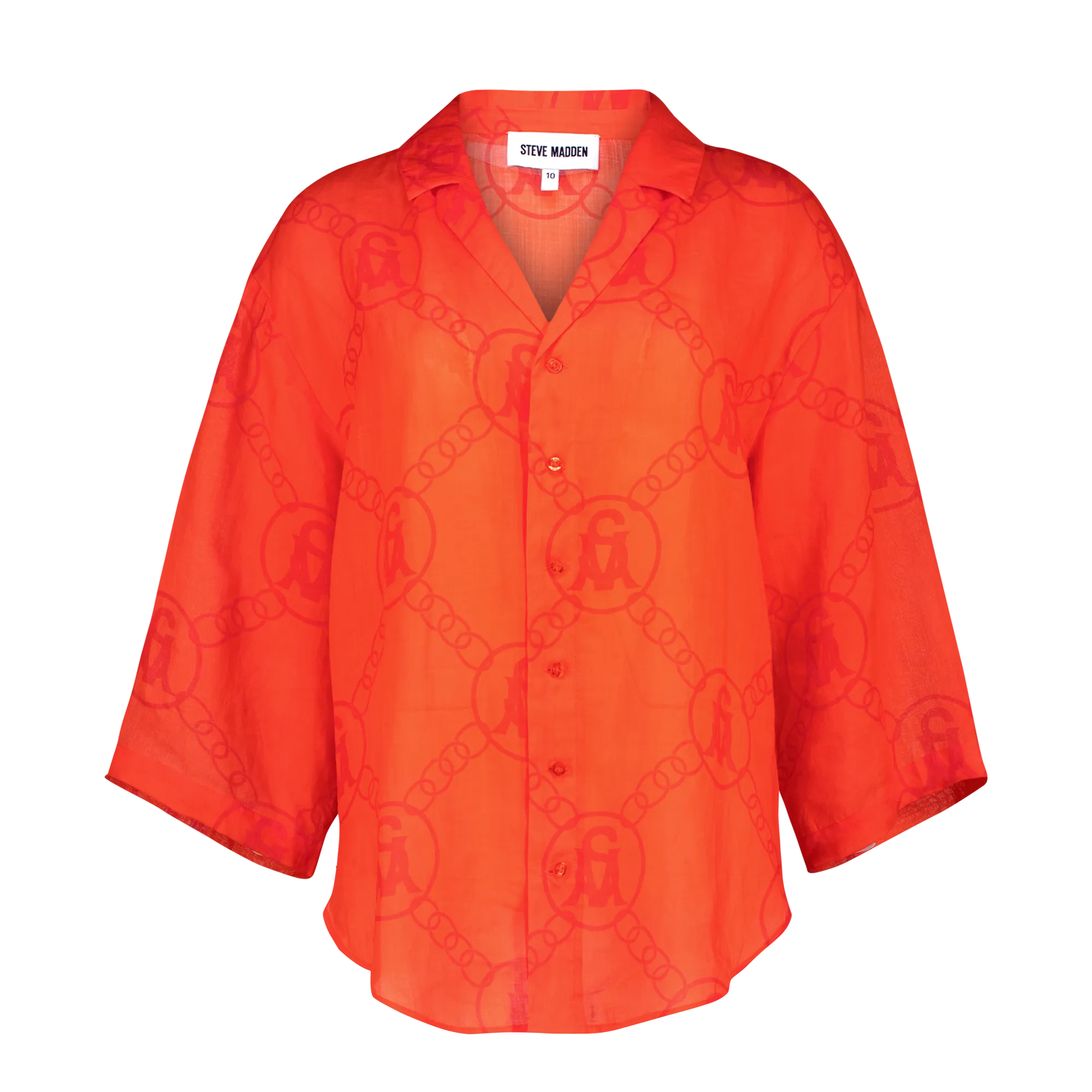 EDITH TANGERINE OVERSIZED SHIRT