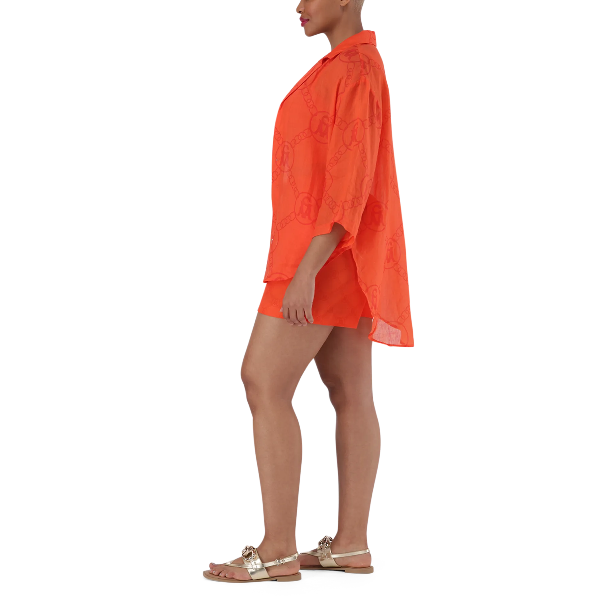 EDITH TANGERINE OVERSIZED SHIRT