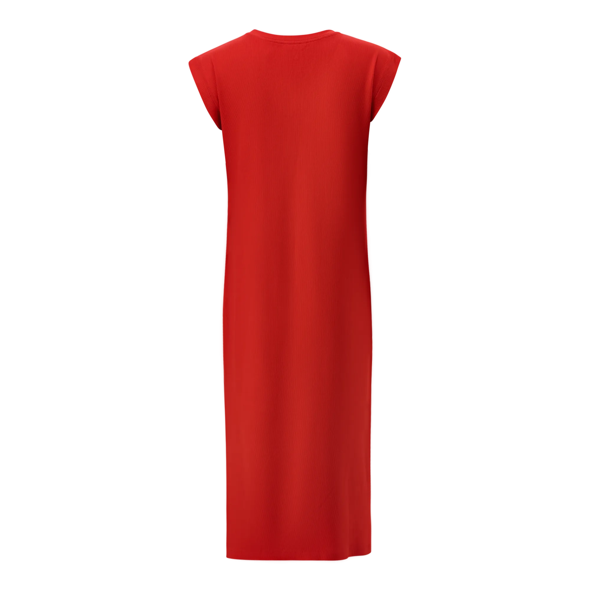 ELLE RED TUNIC MIDI DRESS WITH POPPERS