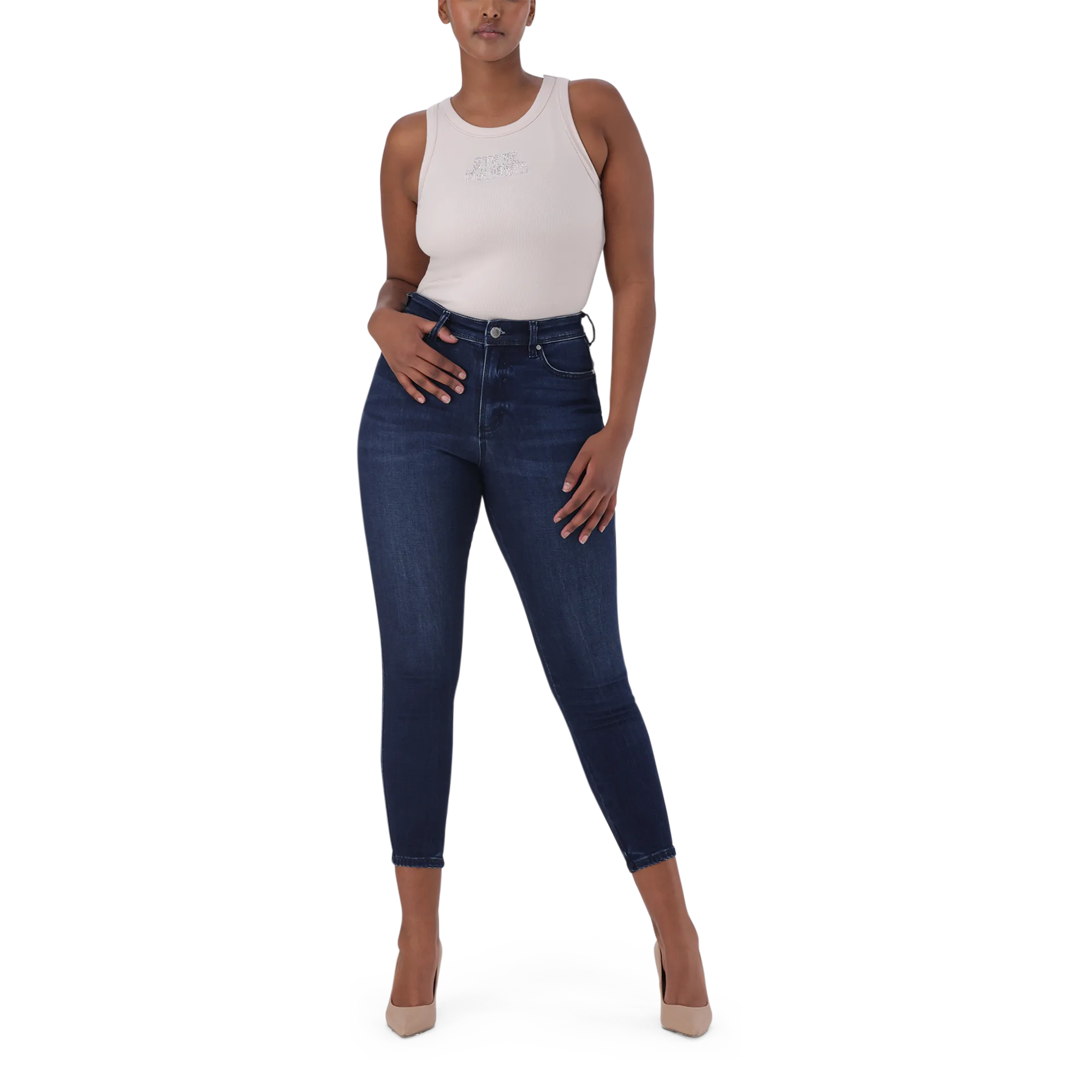EVA CURVY DARK WASH SKINNY