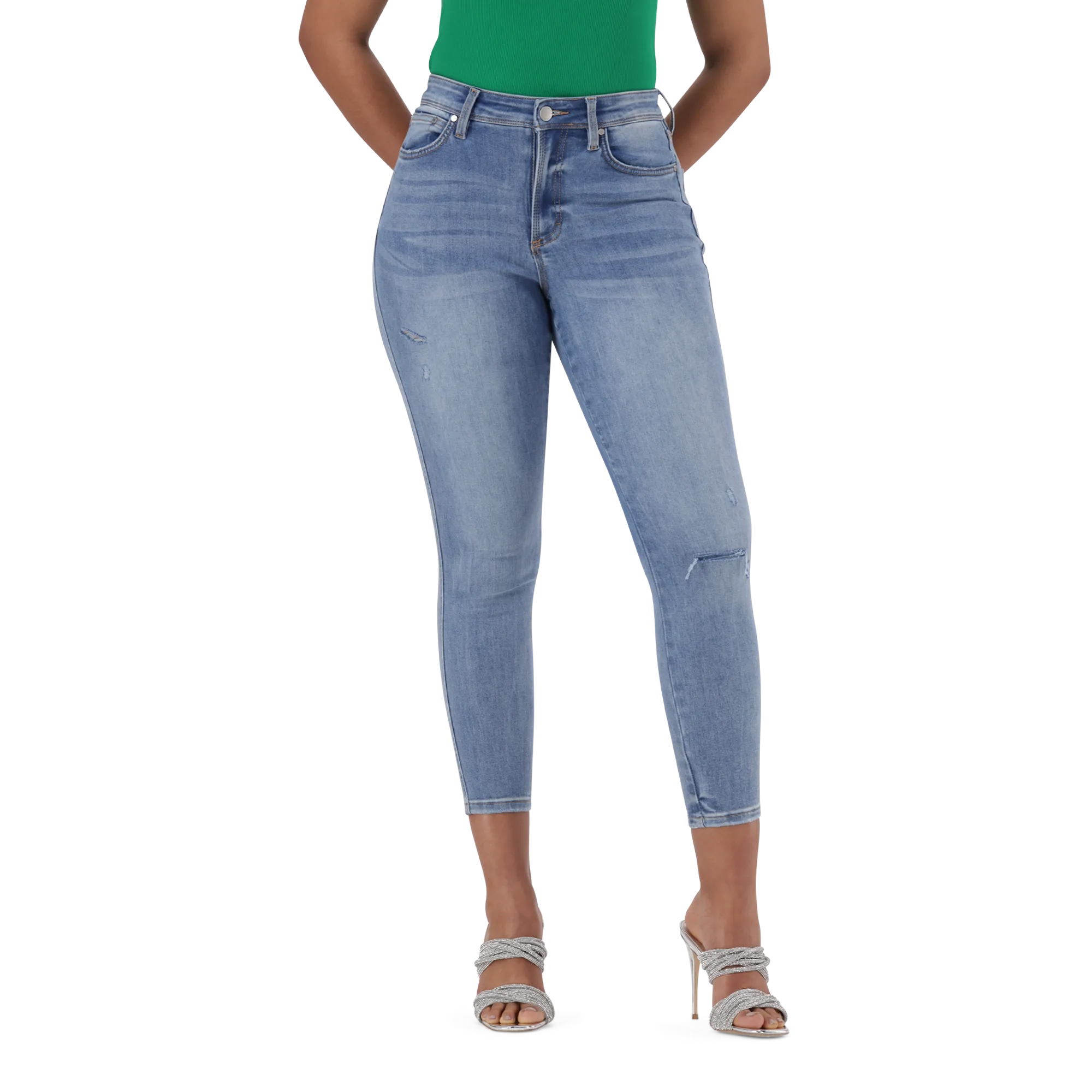 EVA CURVY MID WASH SKINNY