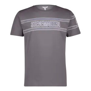 FINN GREY FLOCK CREW NECK T-SHIRT