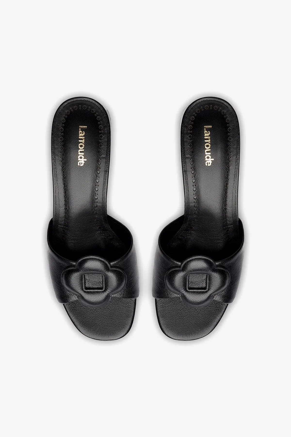 Flora Mule In Black Leather