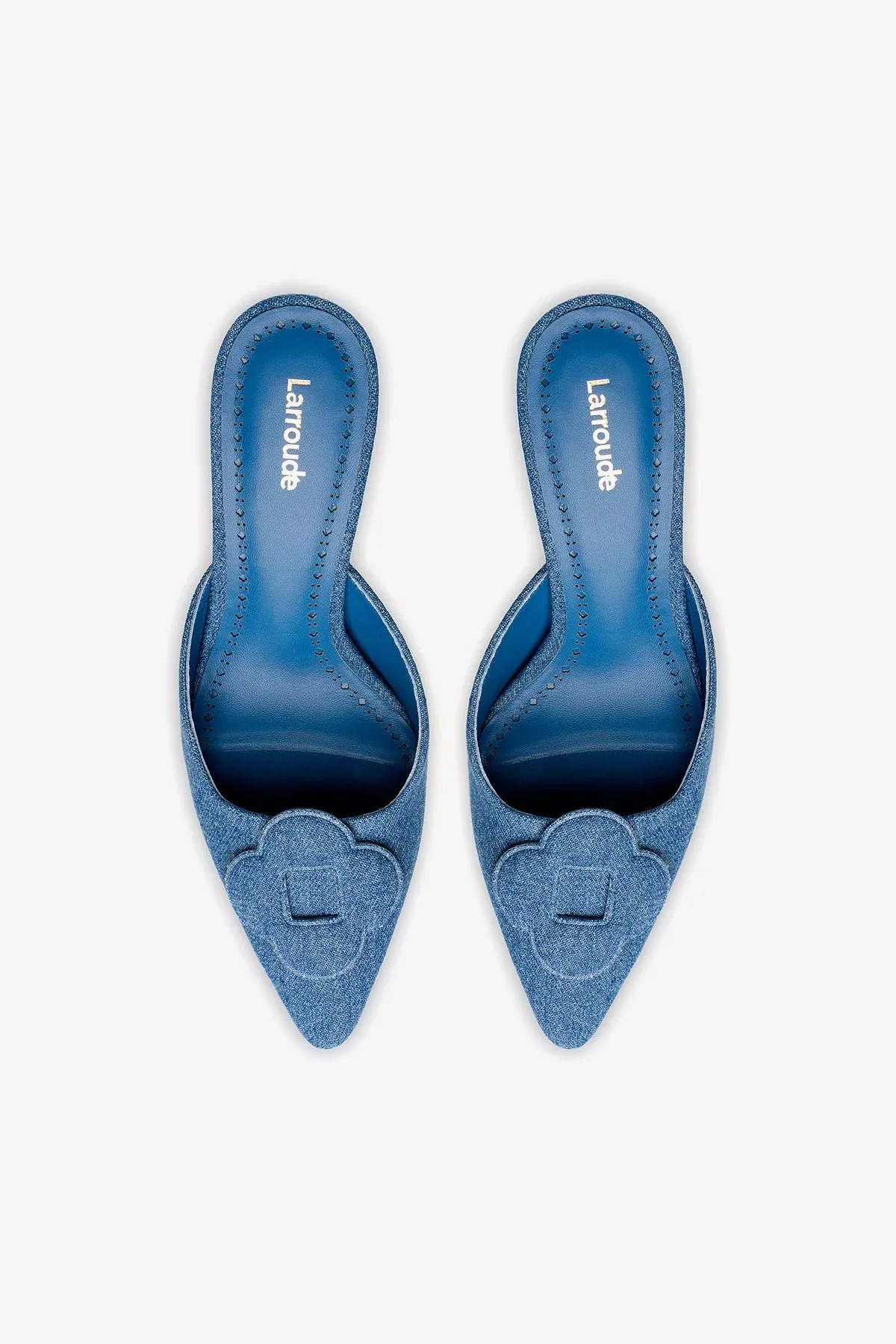 Flora Pump In Blue Stoned Denim