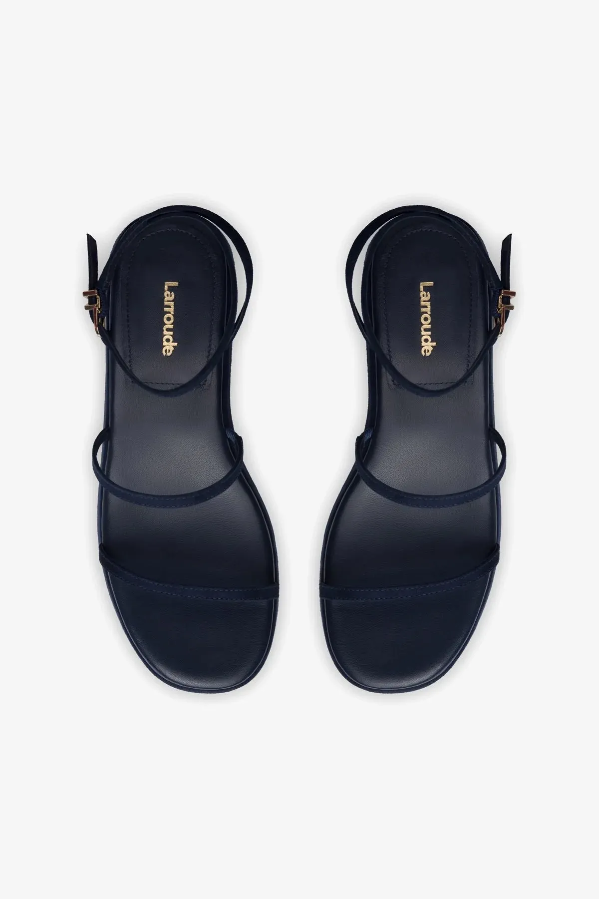 Gio Flatform Sandal In Navy Suede