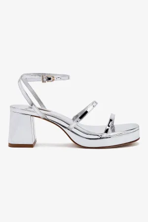 Gio Sandal In Silver Specchio