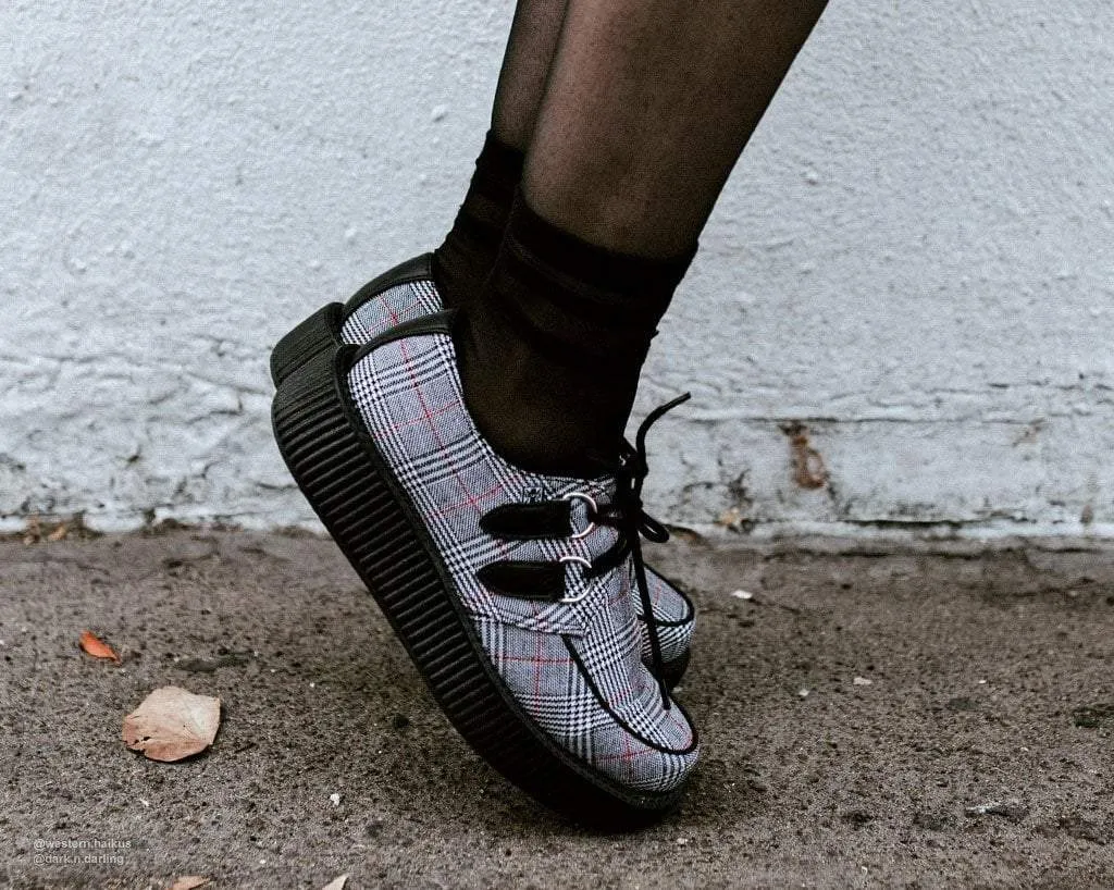 Grey Plaid Viva Low Creeper