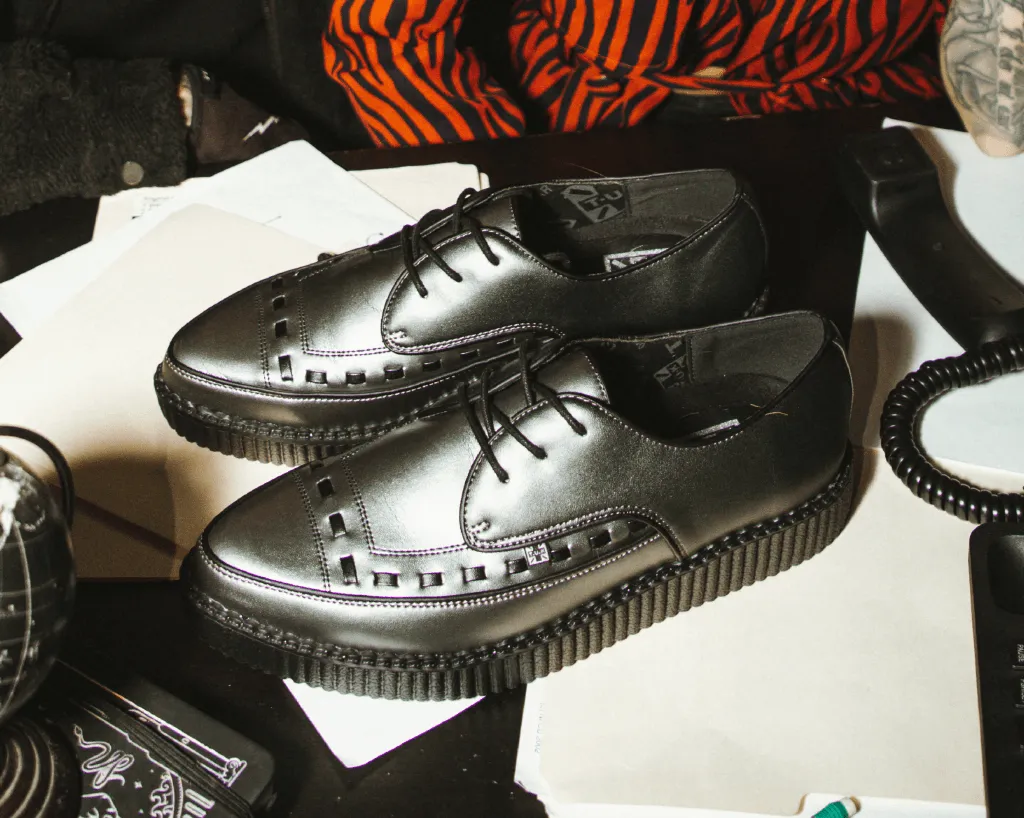Gunmetal TUKskin? Lace Up Creeper