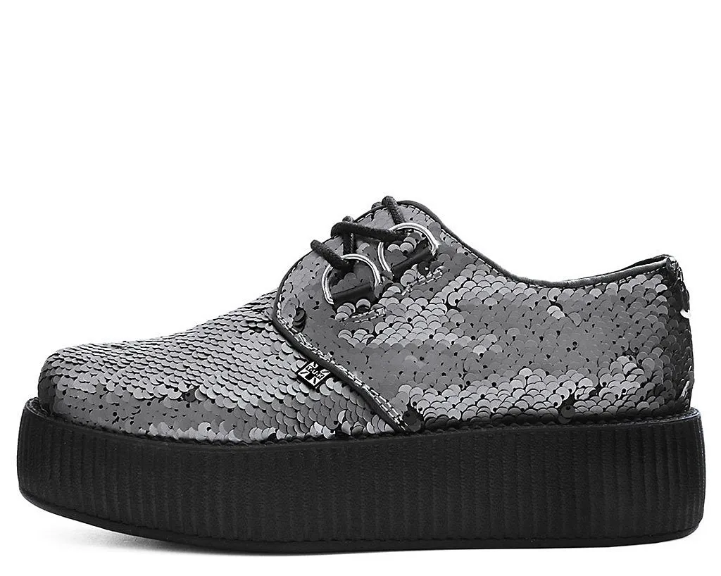 Gunmetal Two-Way Sequin Viva Mondo Creeper