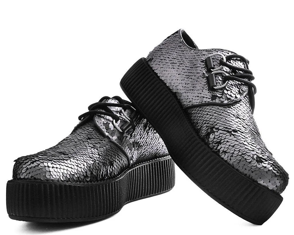 Gunmetal Two-Way Sequin Viva Mondo Creeper