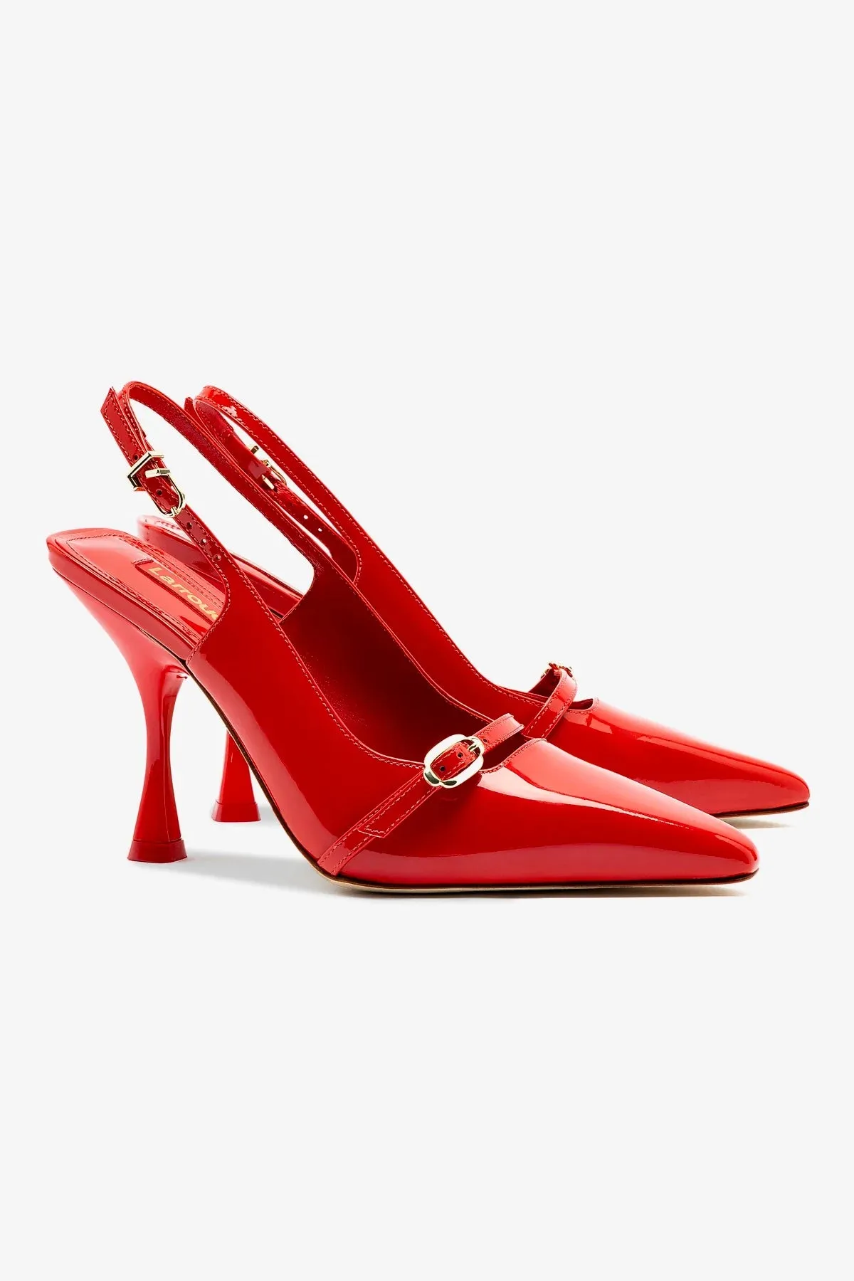 Ines Hi Pump in Scarlet Patent Leather