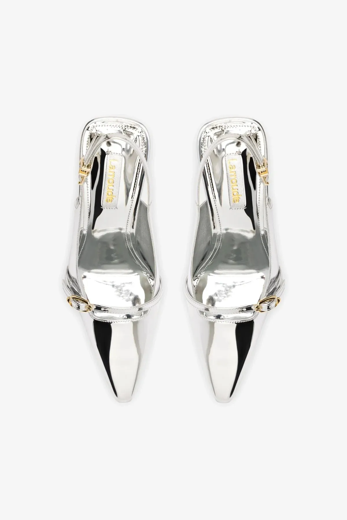 Ines Hi Pump in Silver Specchio