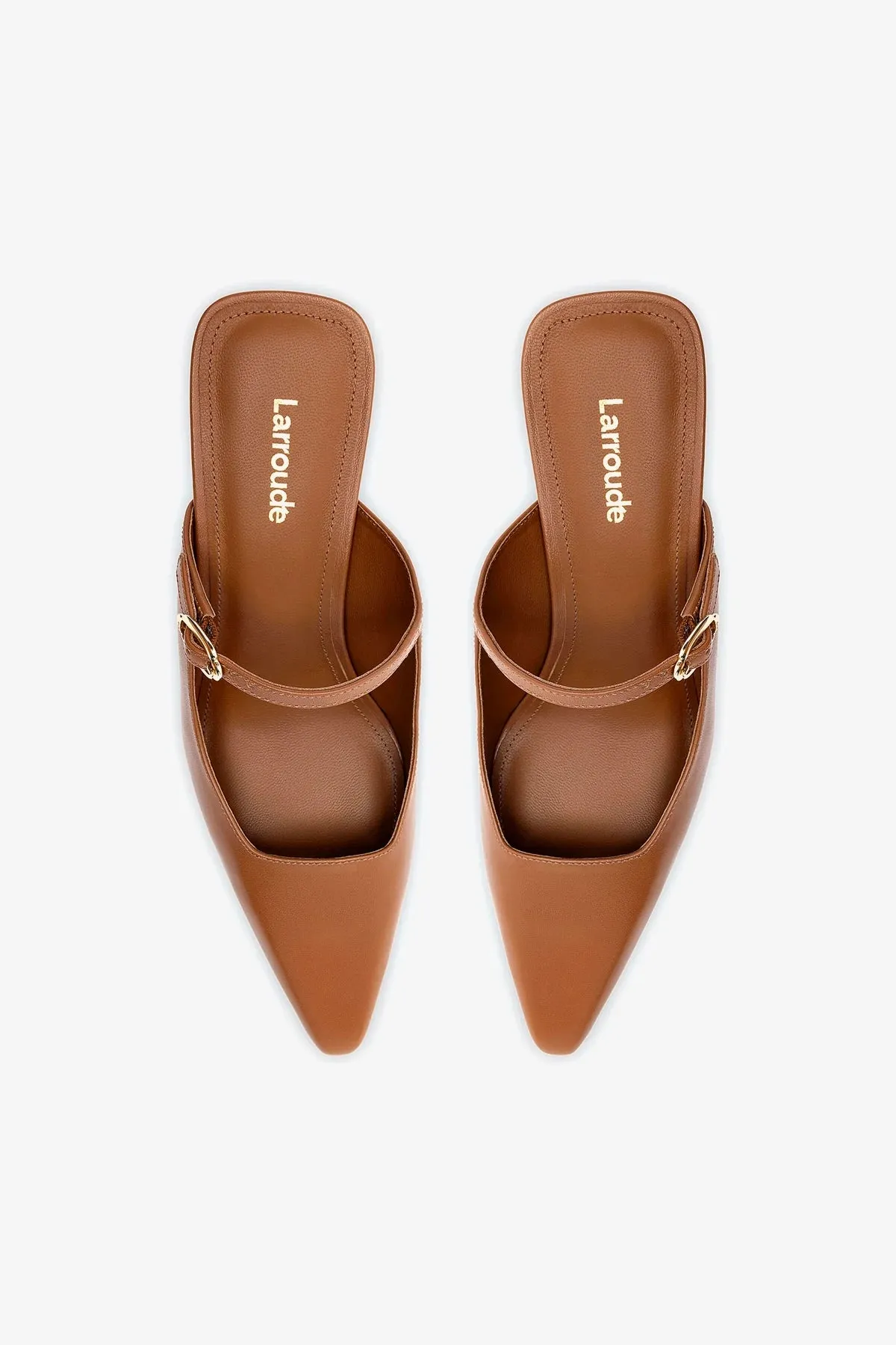 Ines Mule In Caramel Leather