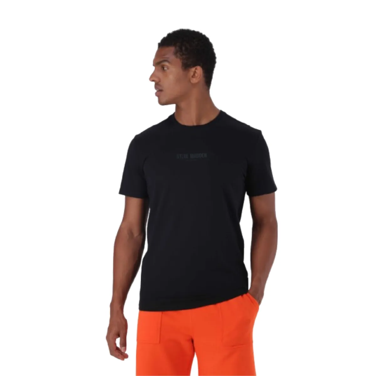 JACE CREW BLACK NECK LOGO T-SHIRT