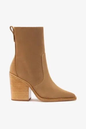 James Bootie In Peanut Suede