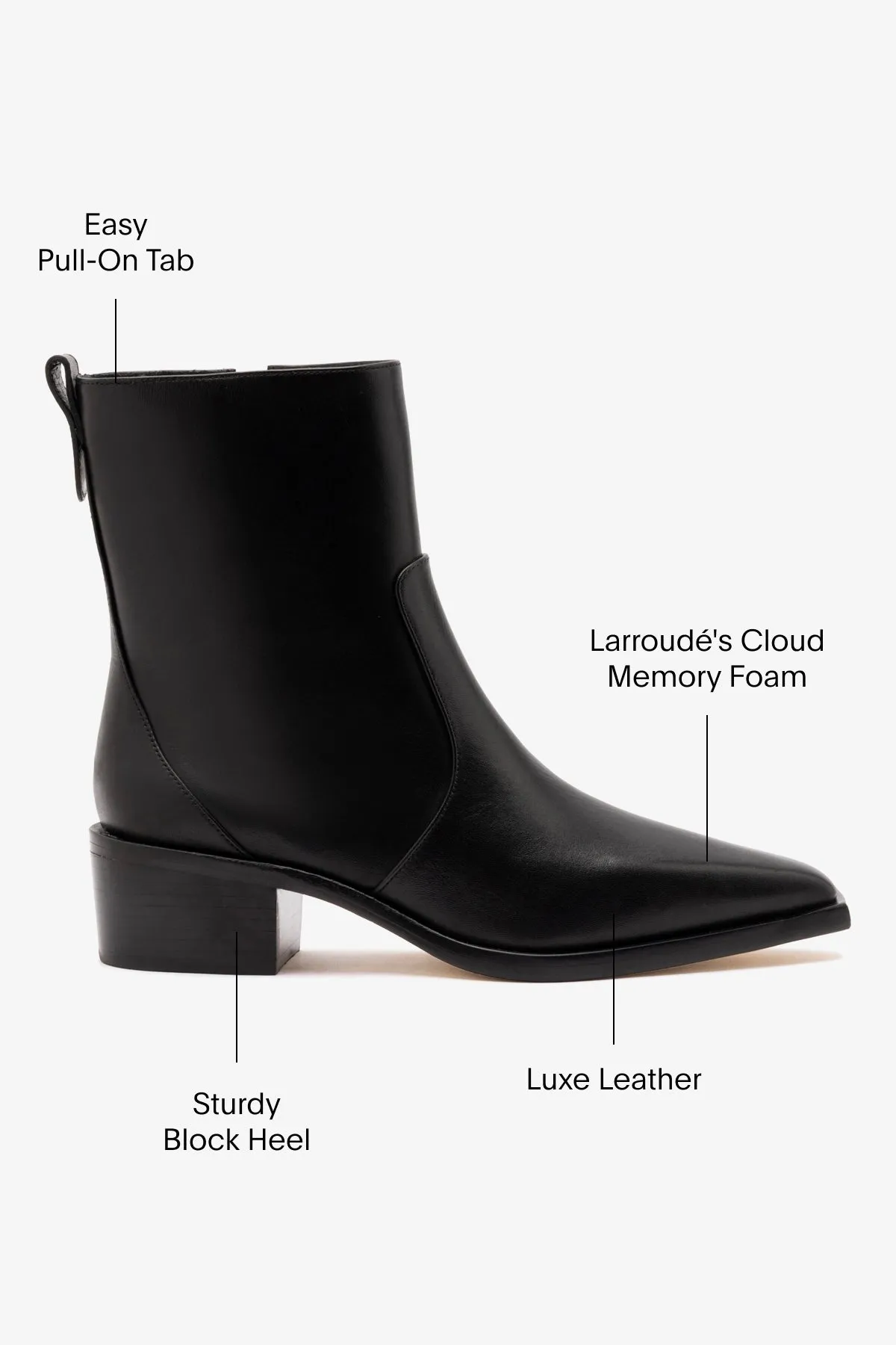James Low Boot In Black Leather