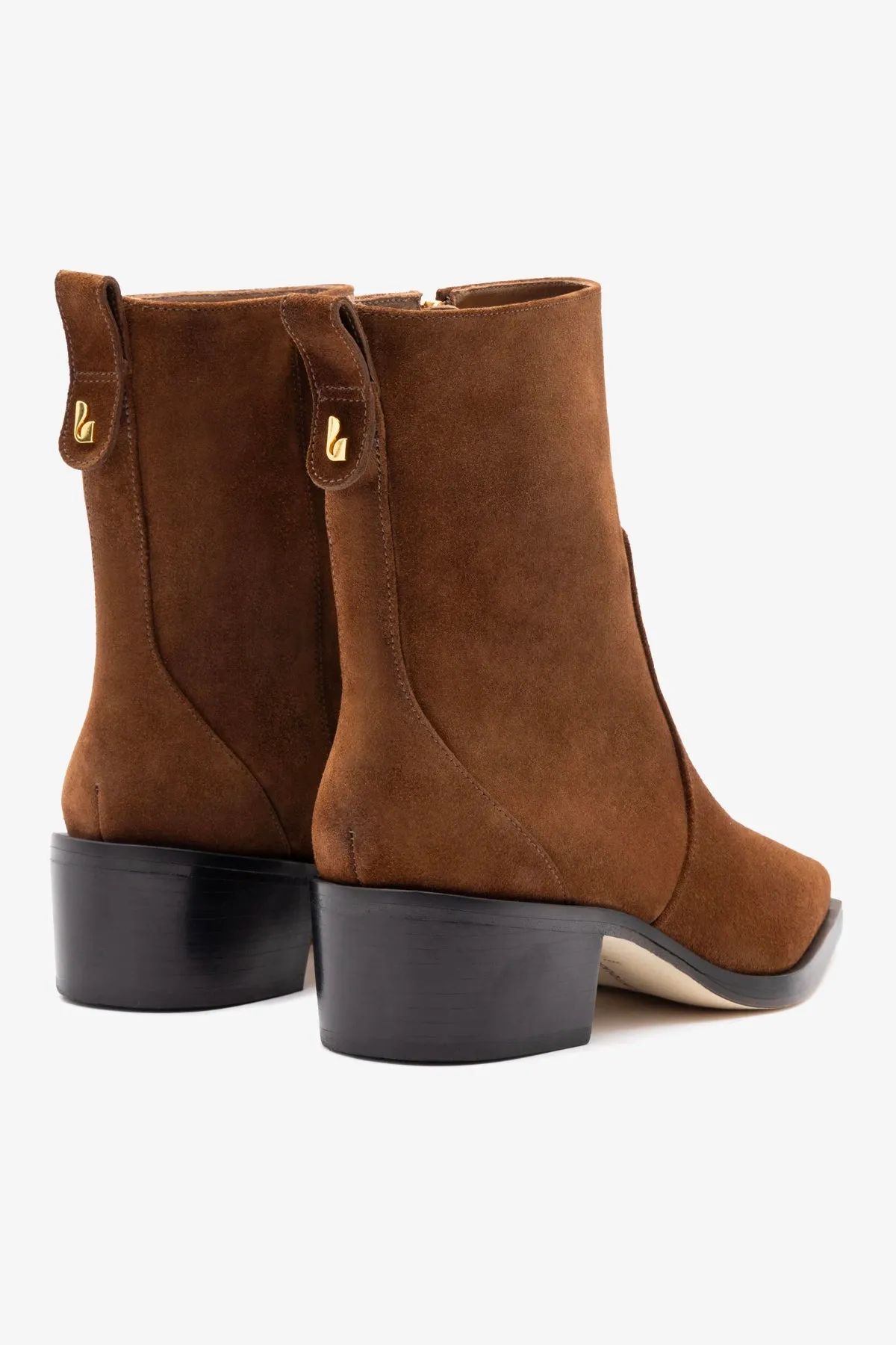 James Low Boot In Burnt Umber Suede