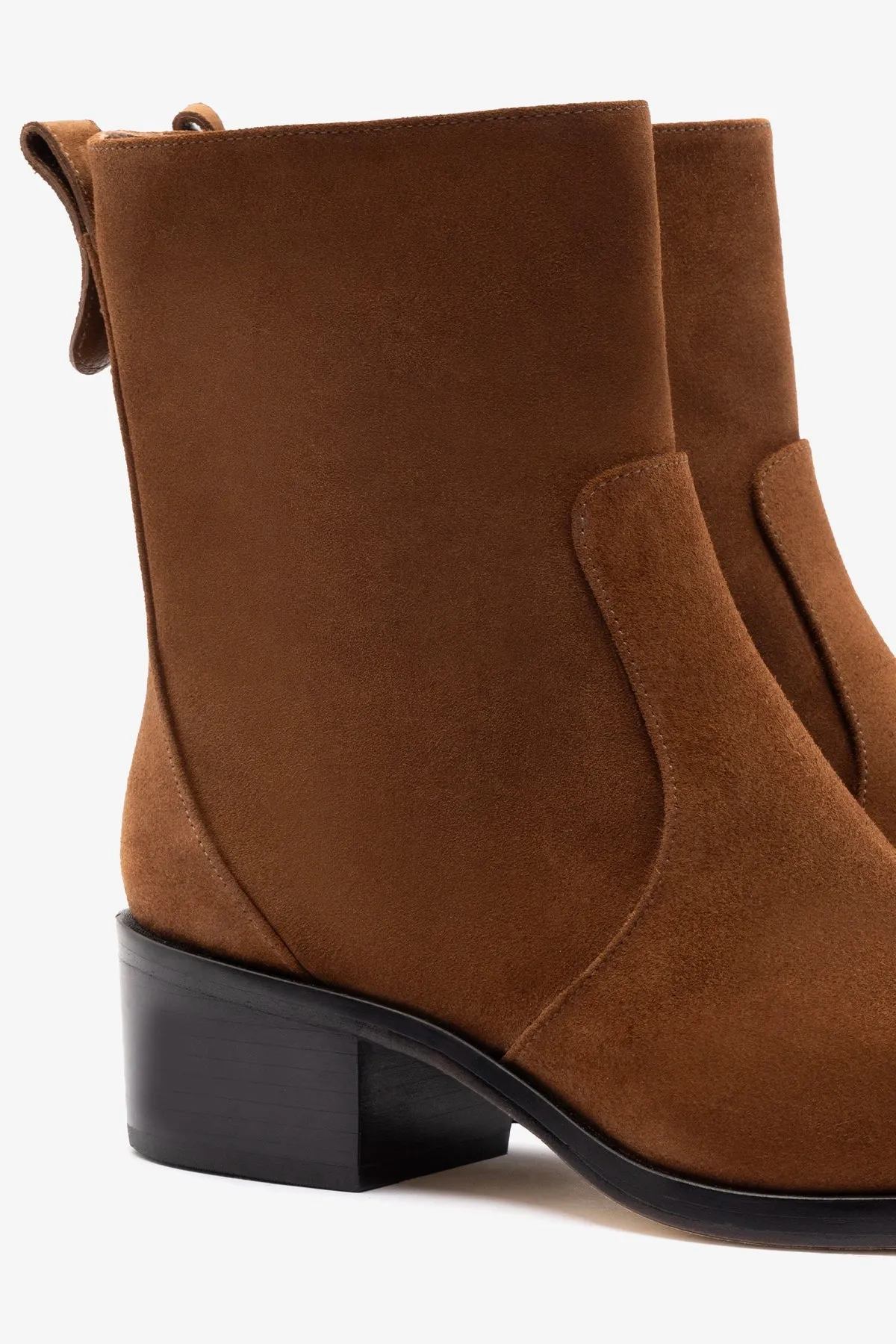 James Low Boot In Burnt Umber Suede