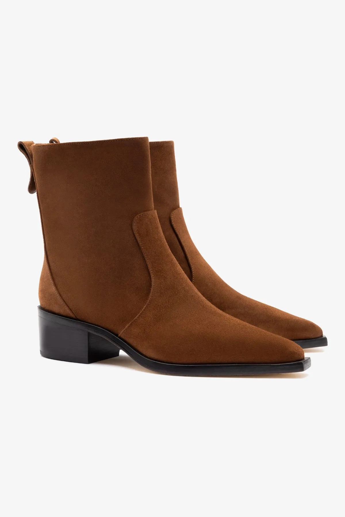 James Low Boot In Burnt Umber Suede