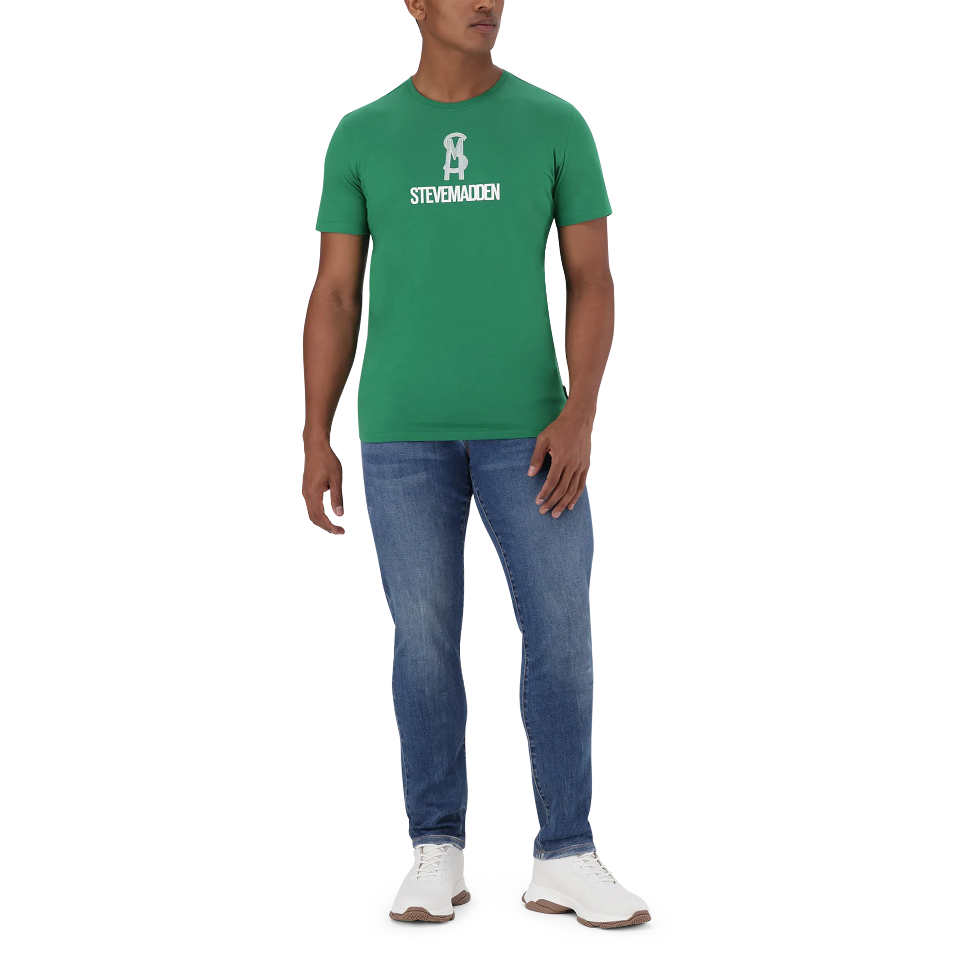 JAMIE GREEN CREW NECK LOGO T-SHIRT