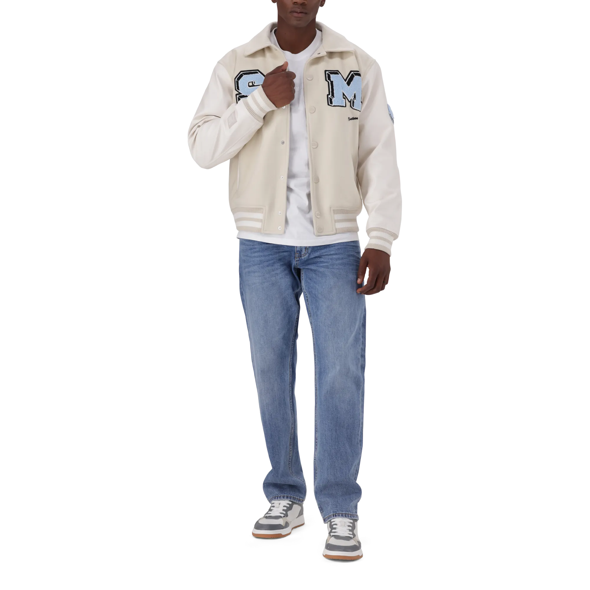 JETT CREAM BASEBALL JACKET