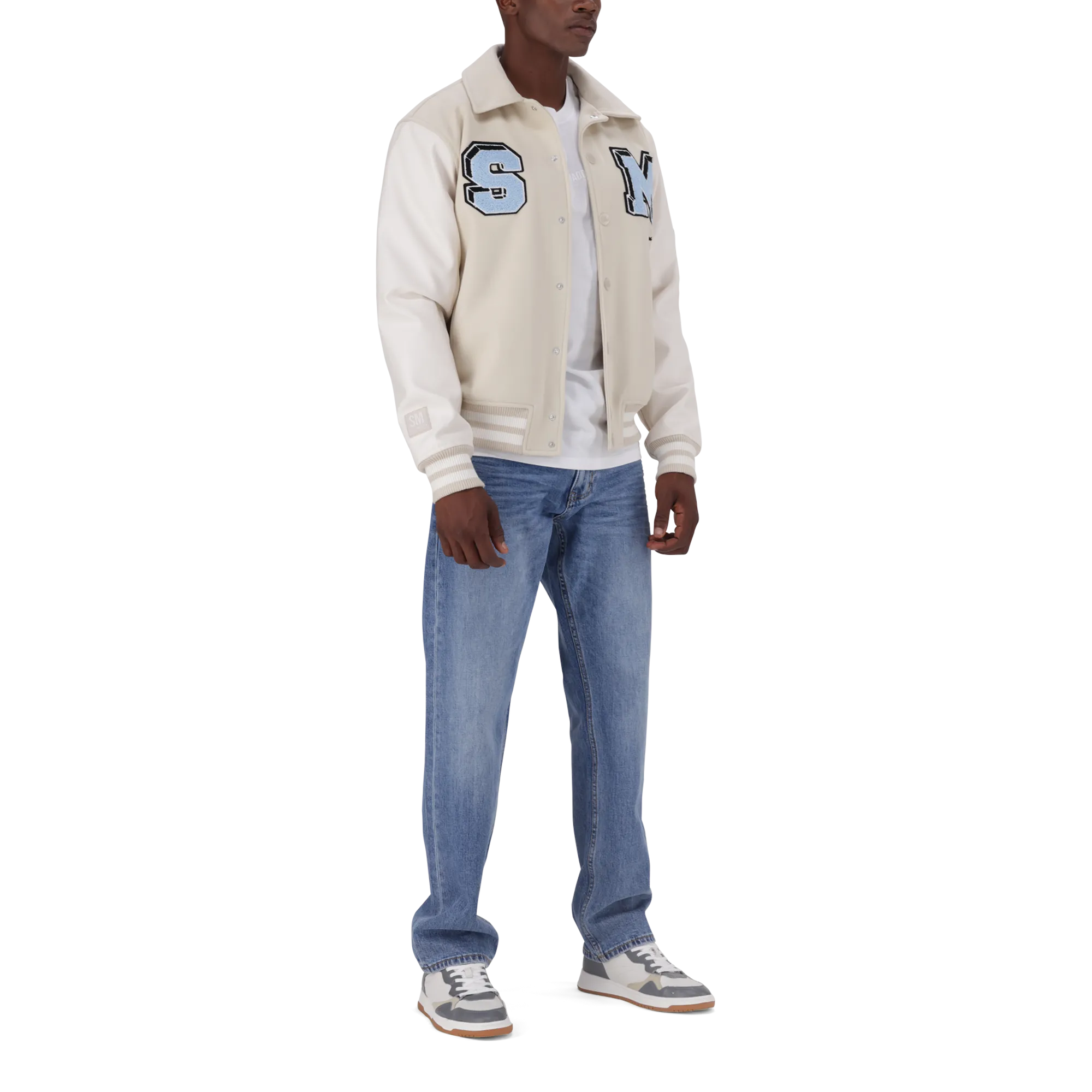 JETT CREAM BASEBALL JACKET
