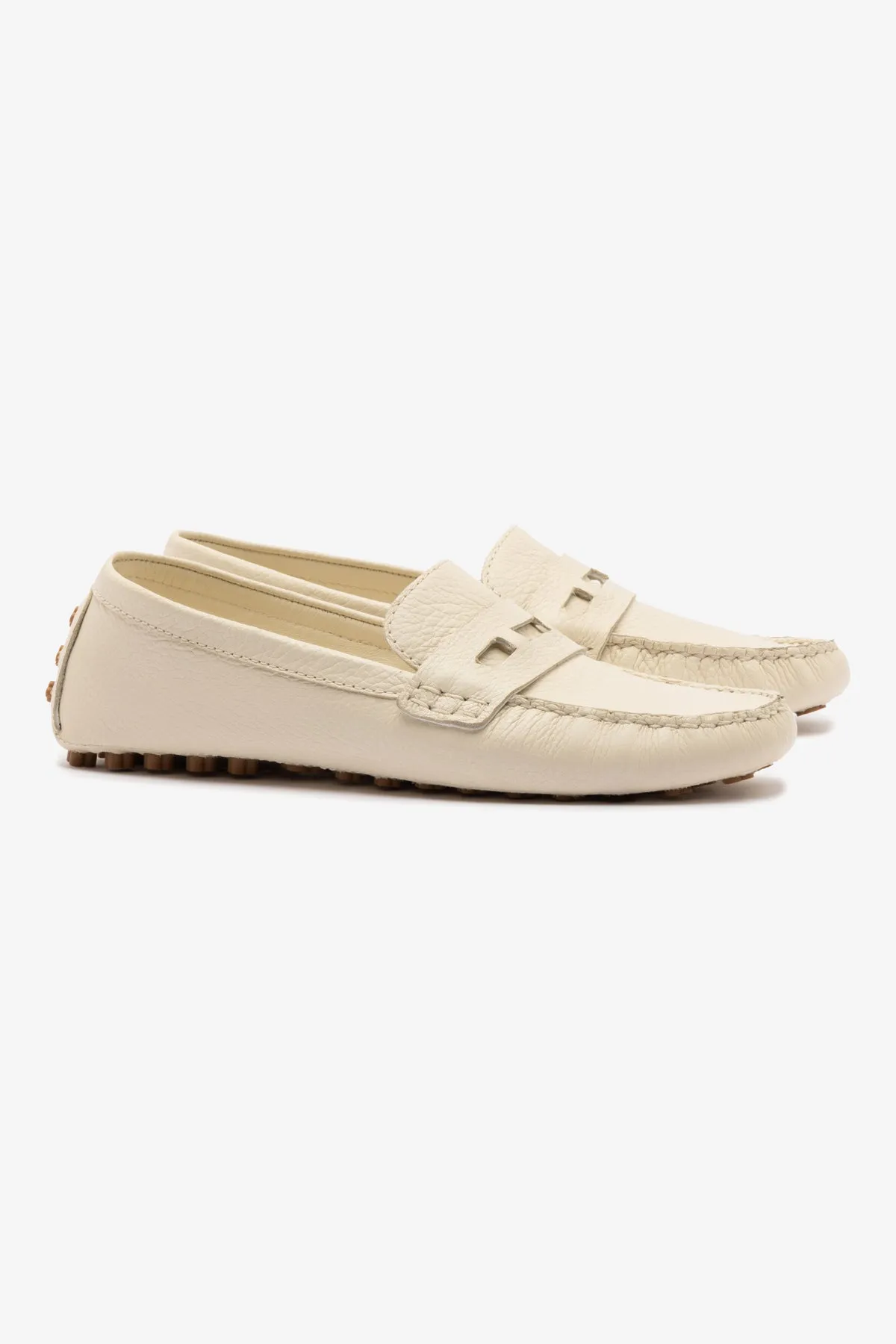 Joy Mocassin In Ivory Leather