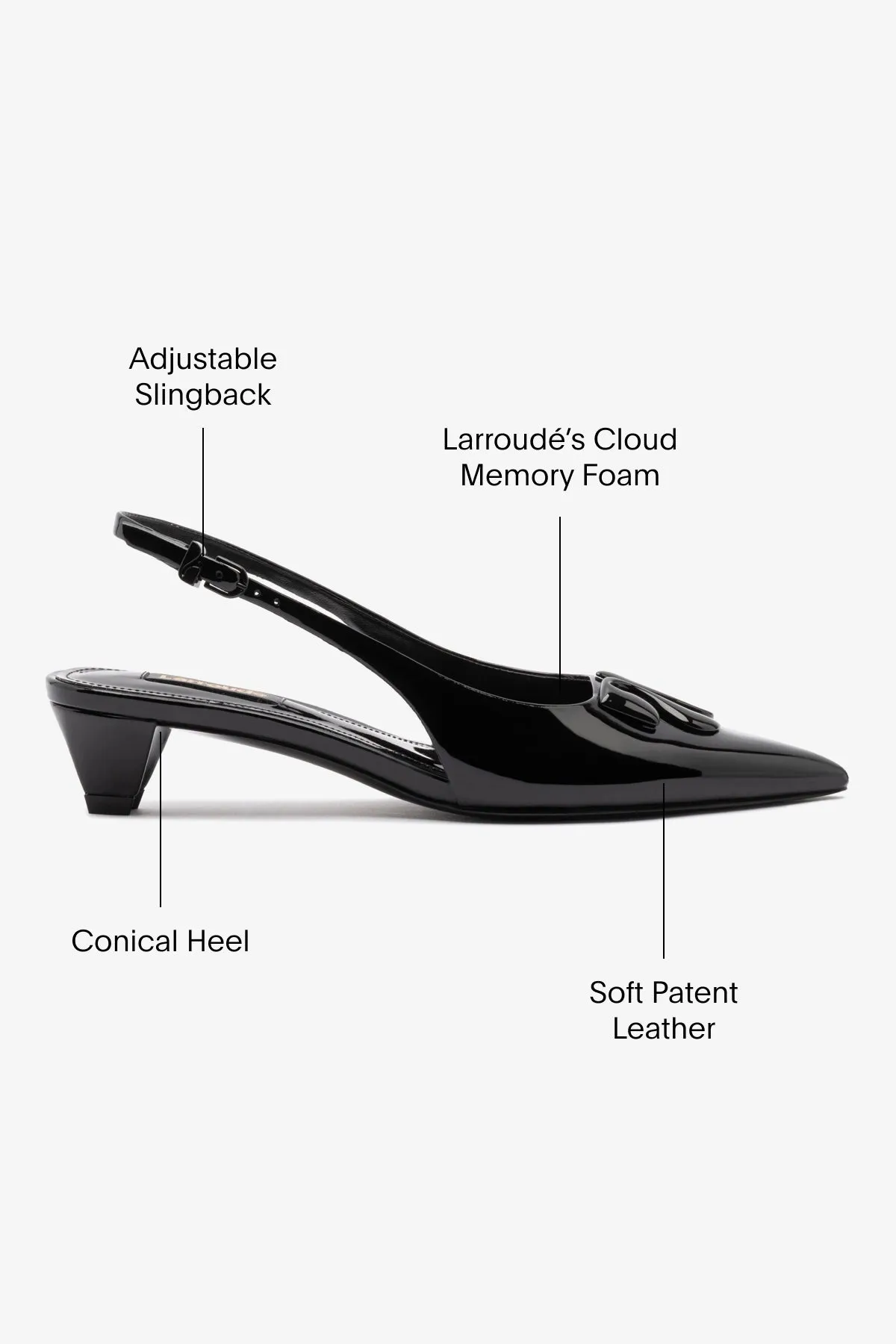 Kaitlan LL Low Pump In Black Patent Leather