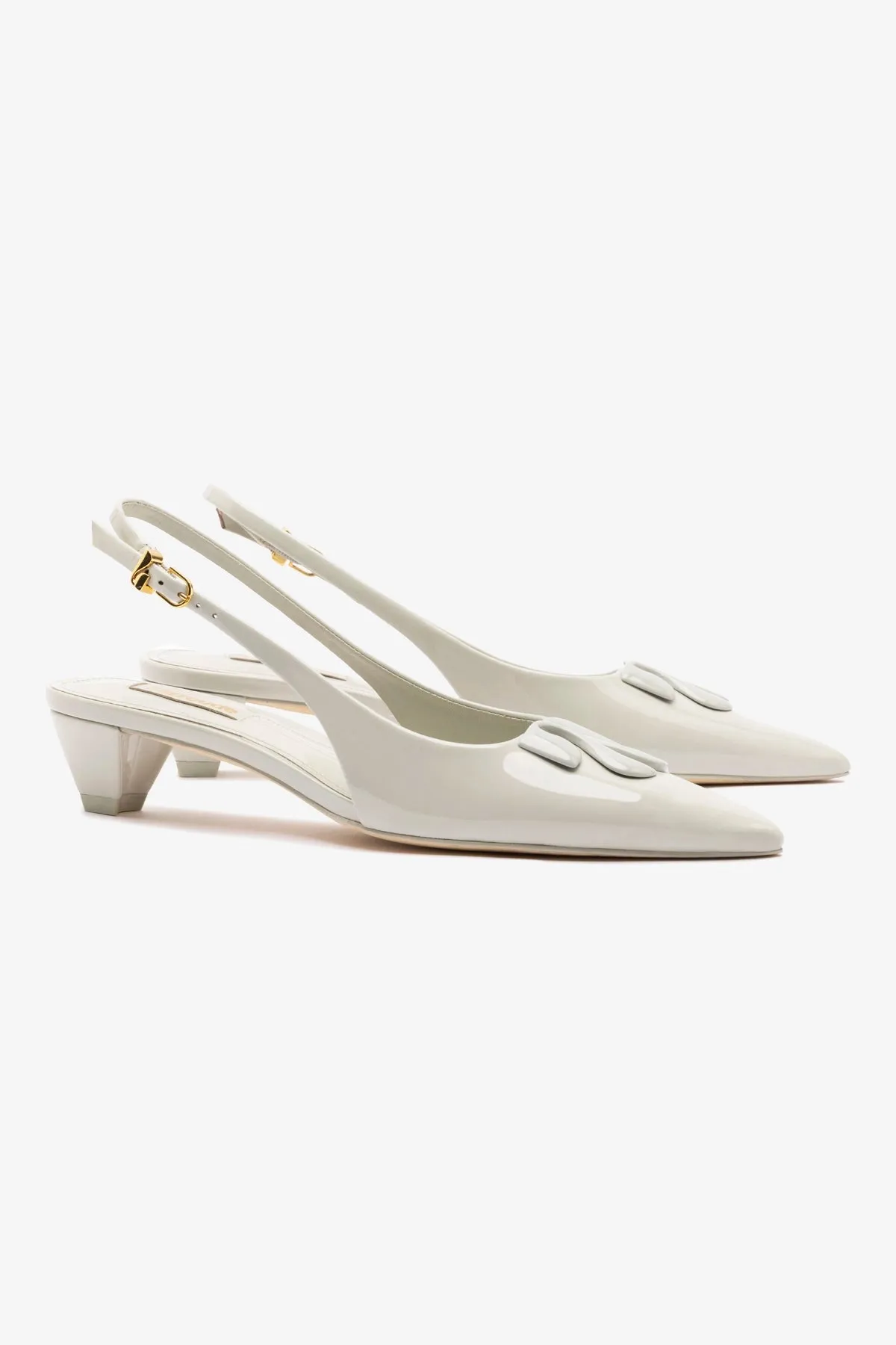 Kaitlan LL Low Pump In Gray Patent Leather
