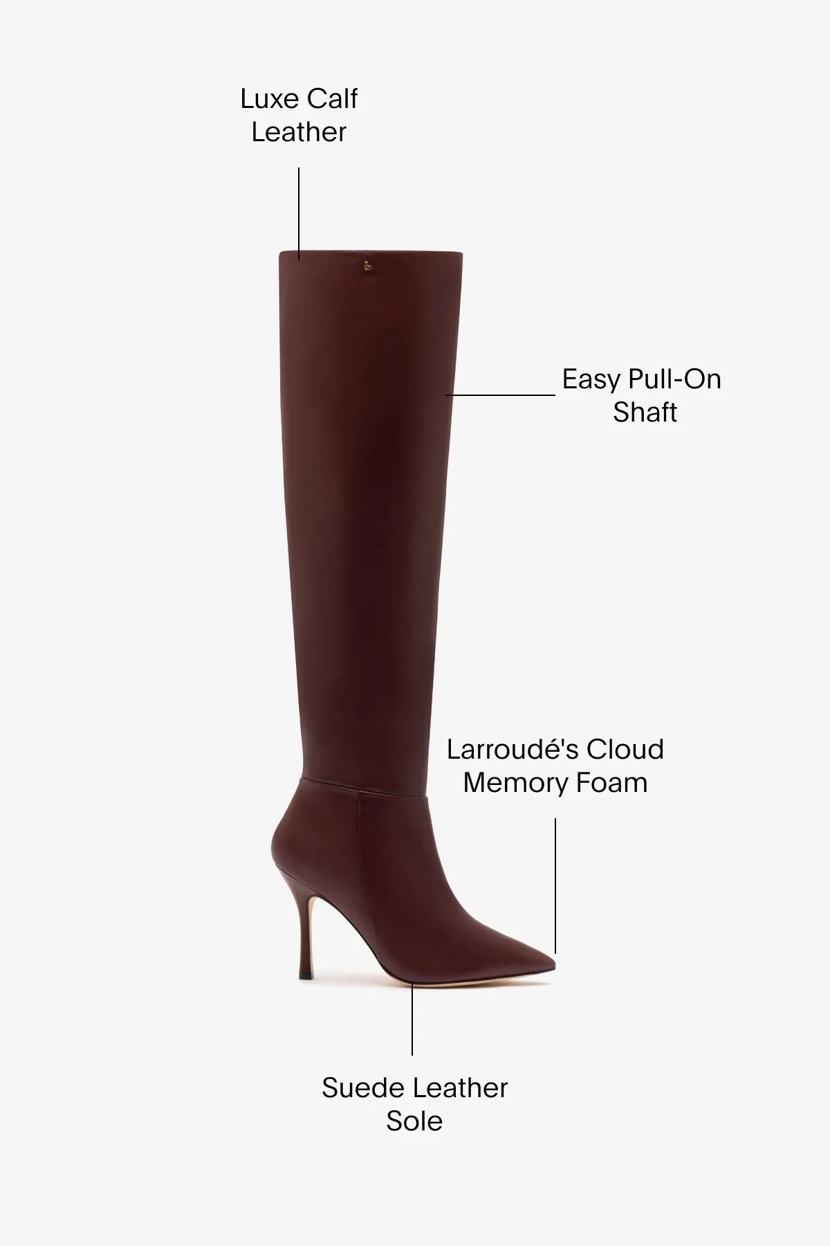 Kate Hi Boot In Burgundy Leather