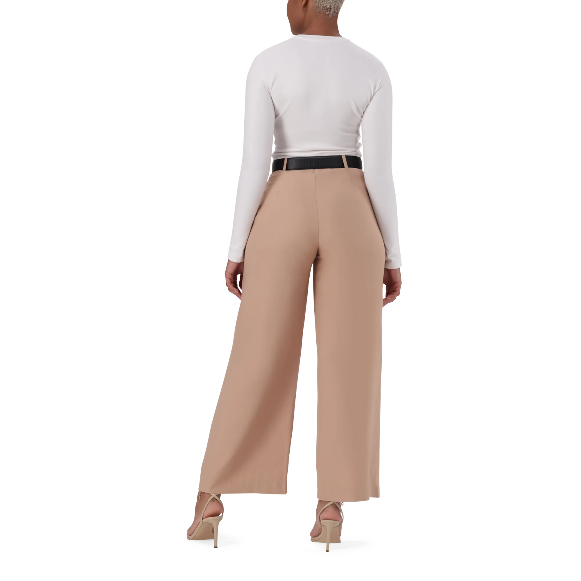 KENNEDY BISCUIT BELTED WIDE LEG TROUSER
