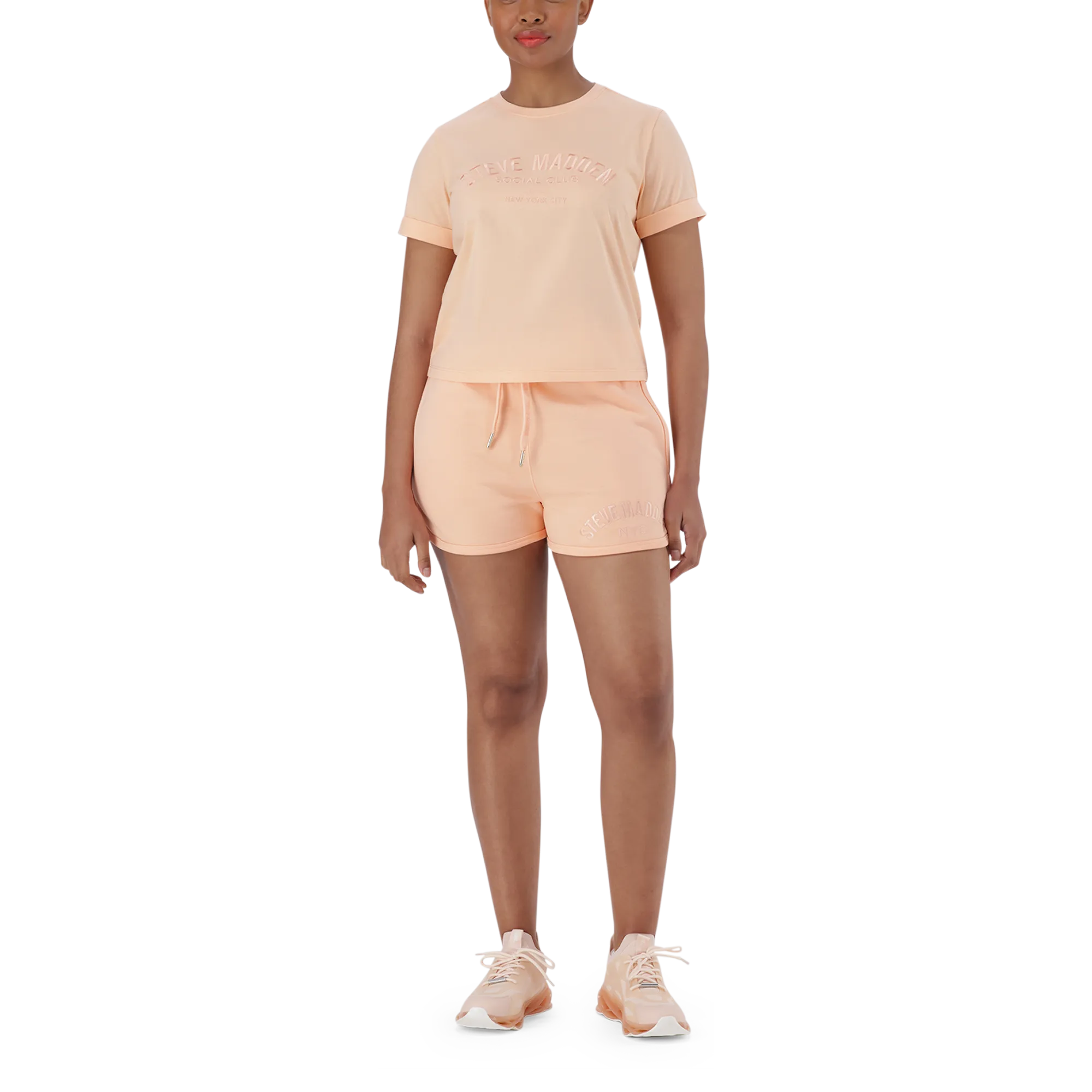 KITTY PEACH FUZZ  BOXY LOGO TEE