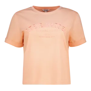 KITTY PEACH FUZZ  BOXY LOGO TEE